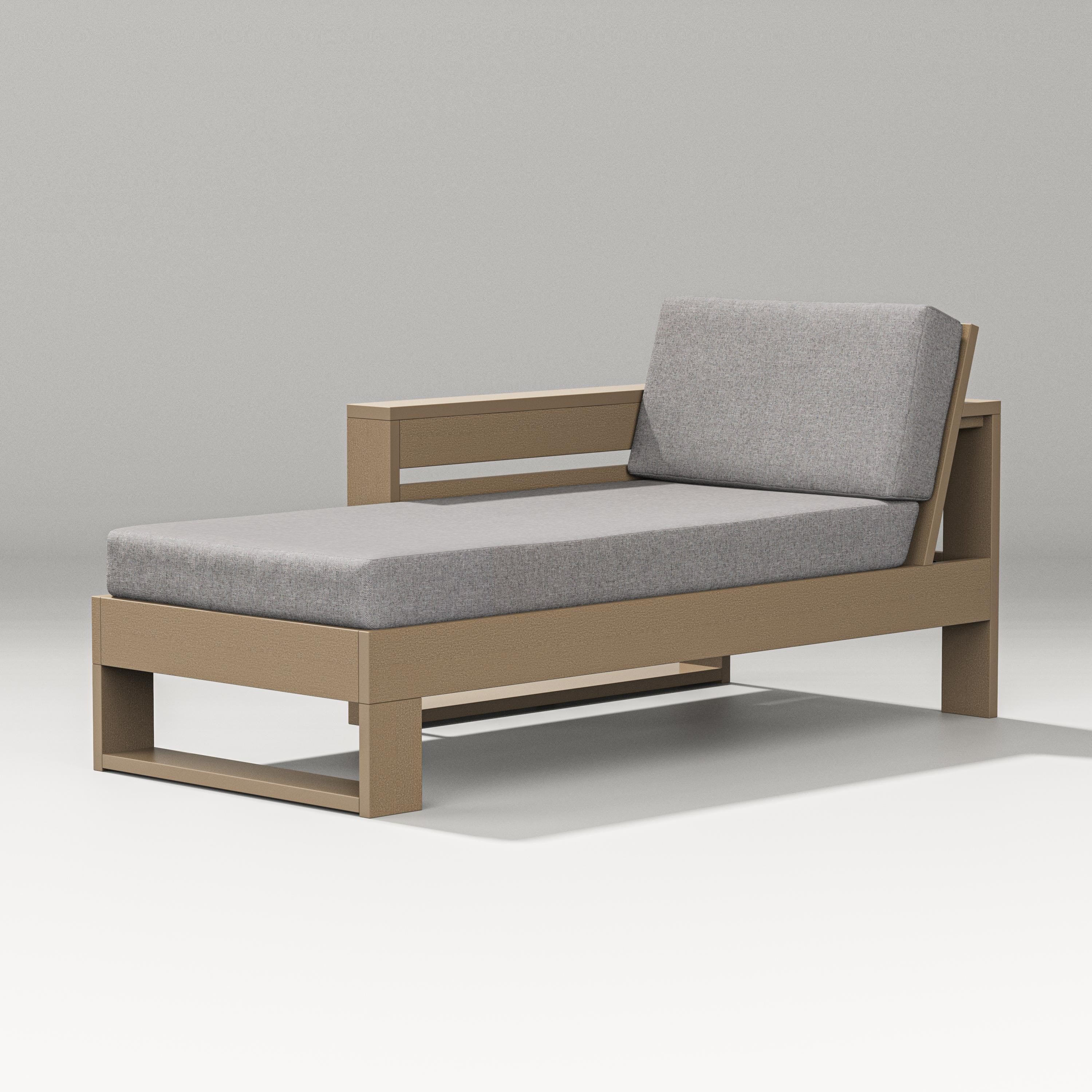 PW Designer Series Latitude Modular Left Arm Chaise in Vintage Sahara / Grey Mist