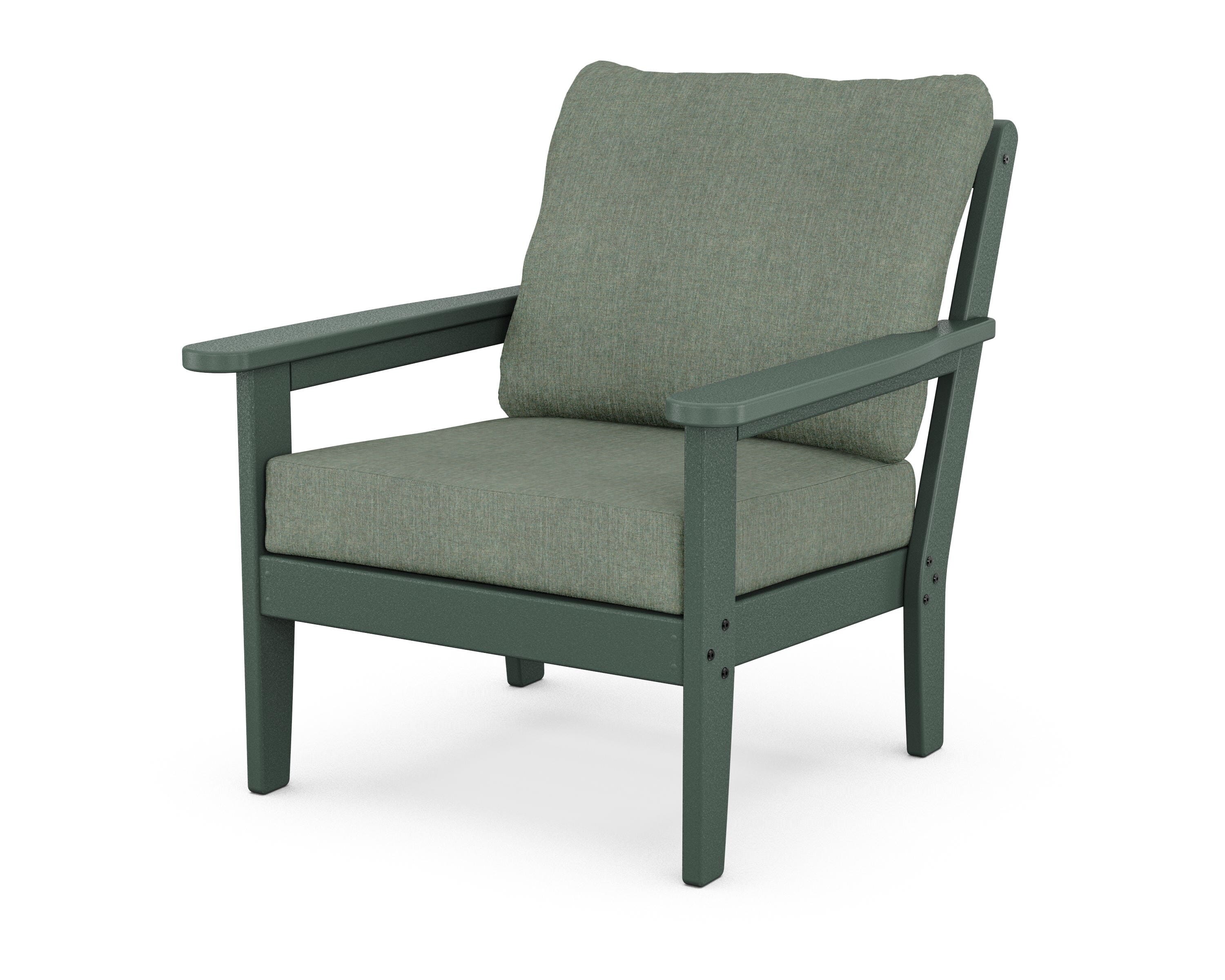 Country Living Cottage Deep Seating Chair in Green / Cast Sage