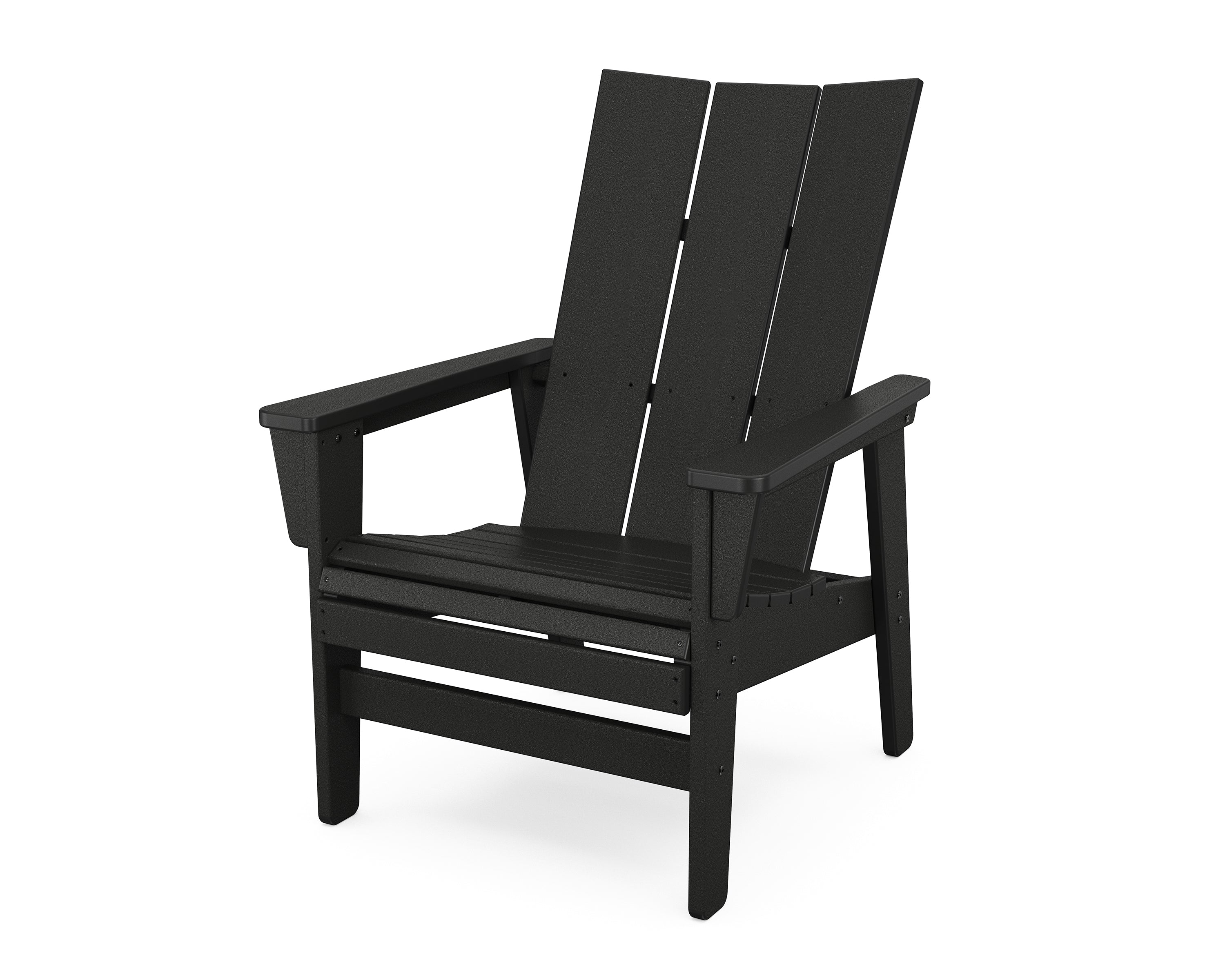 POLYWOOD® Modern Grand Upright Adirondack Chair in Black