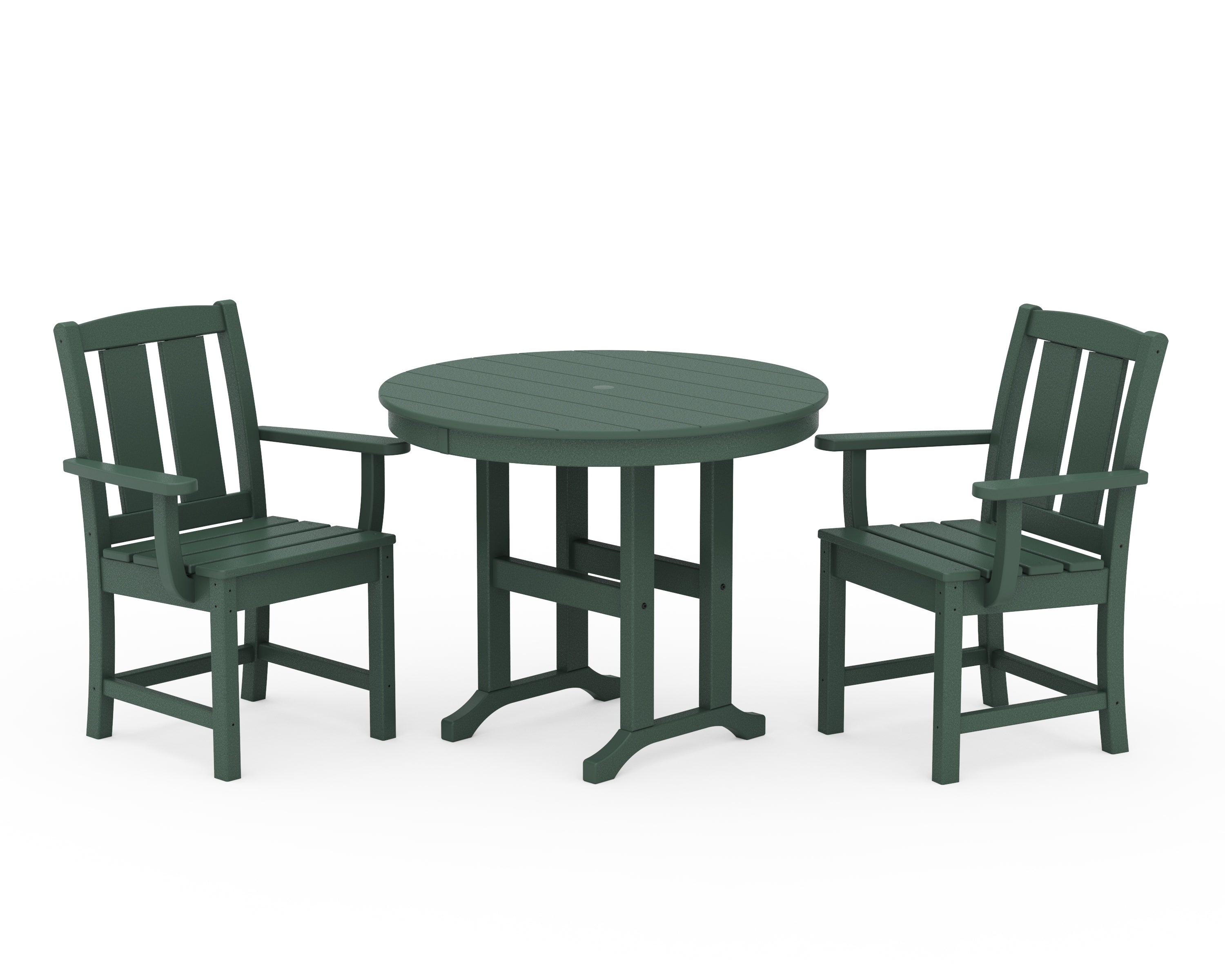 POLYWOOD® Mission 3-Piece Farmhouse Dining Set in Green