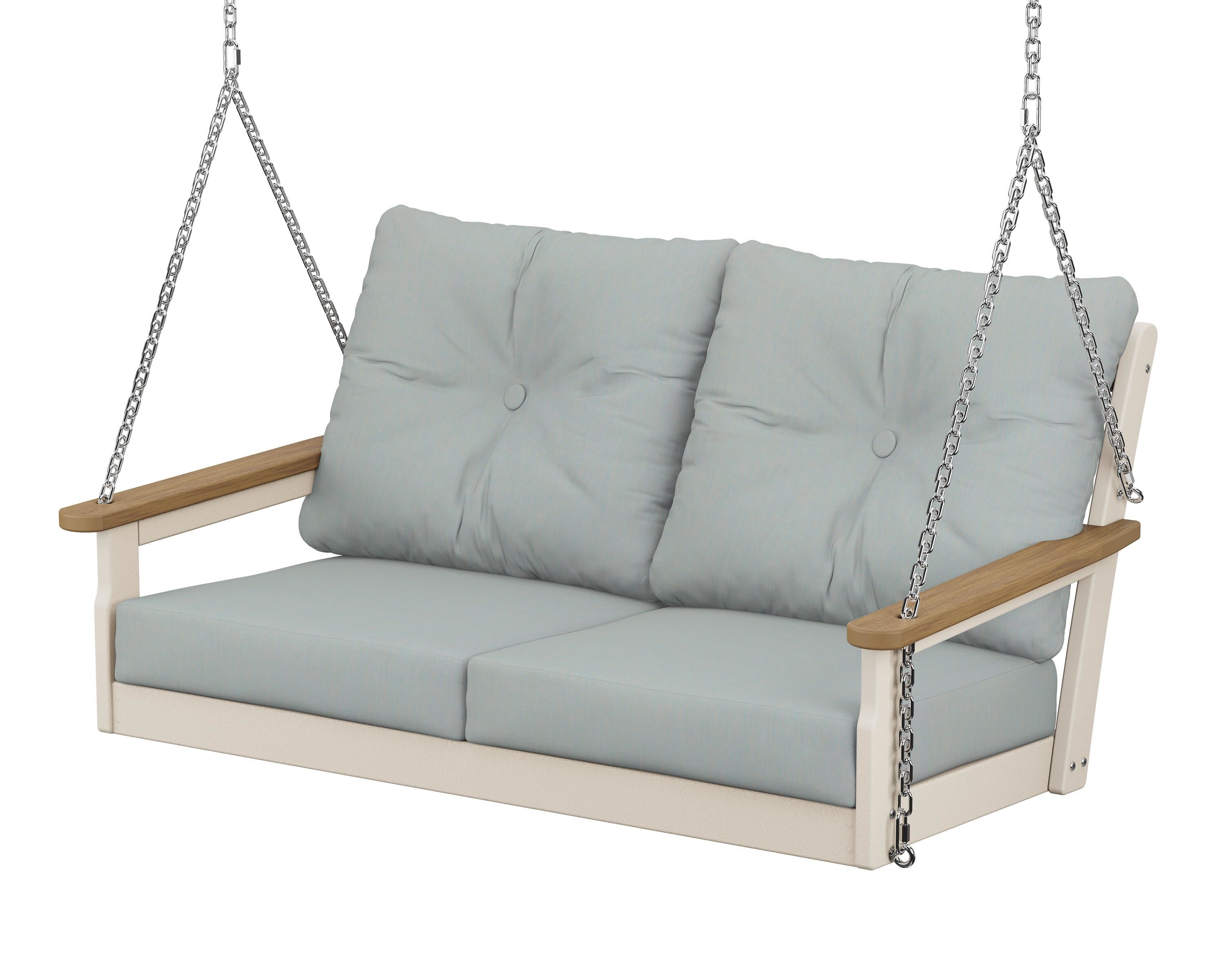 POLYWOOD® Vineyard Deep Seating Swing in Sand / Natural / Spa