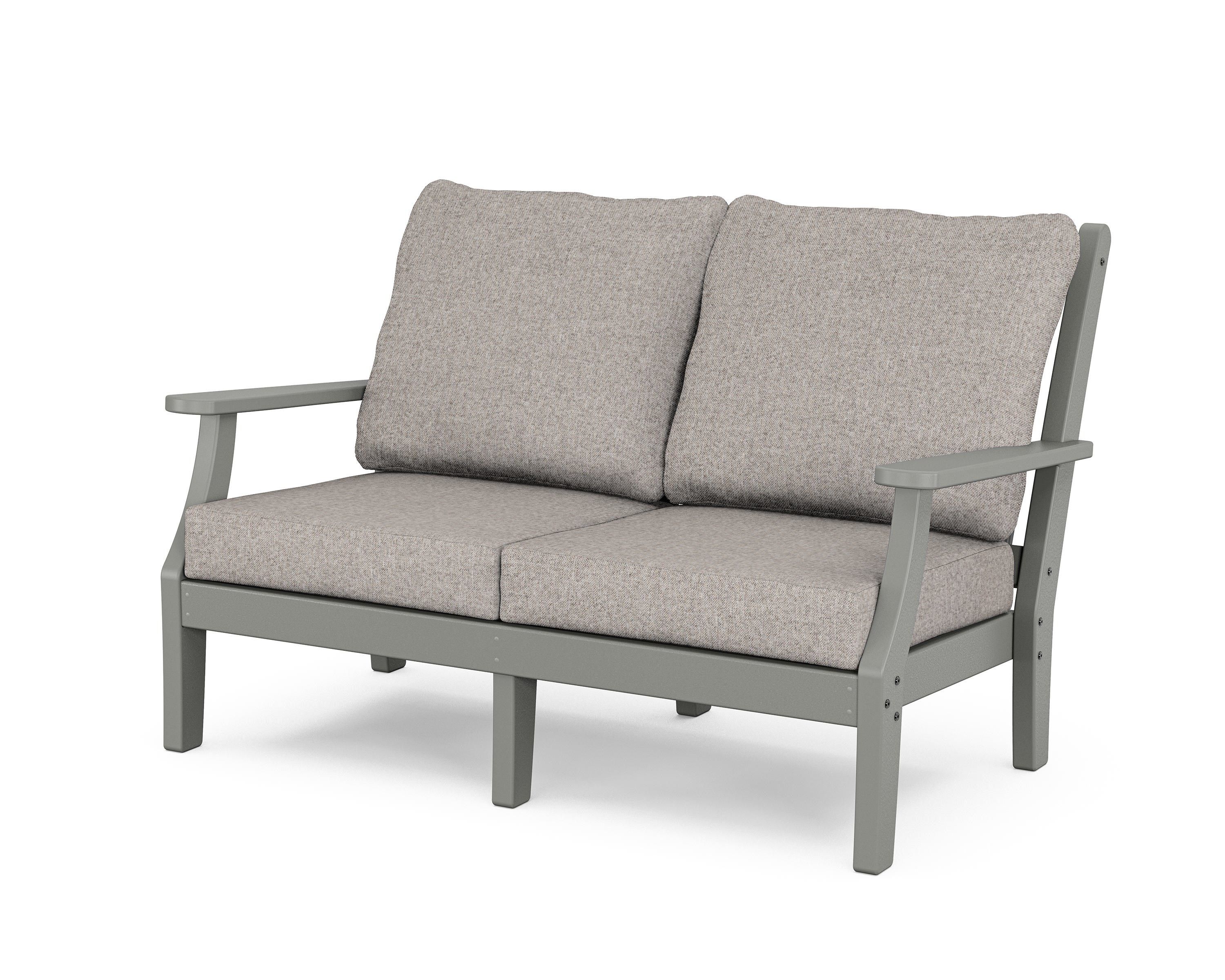 Country Living Wovendale Deep Seating Loveseat in Slate Grey / Weathered Tweed