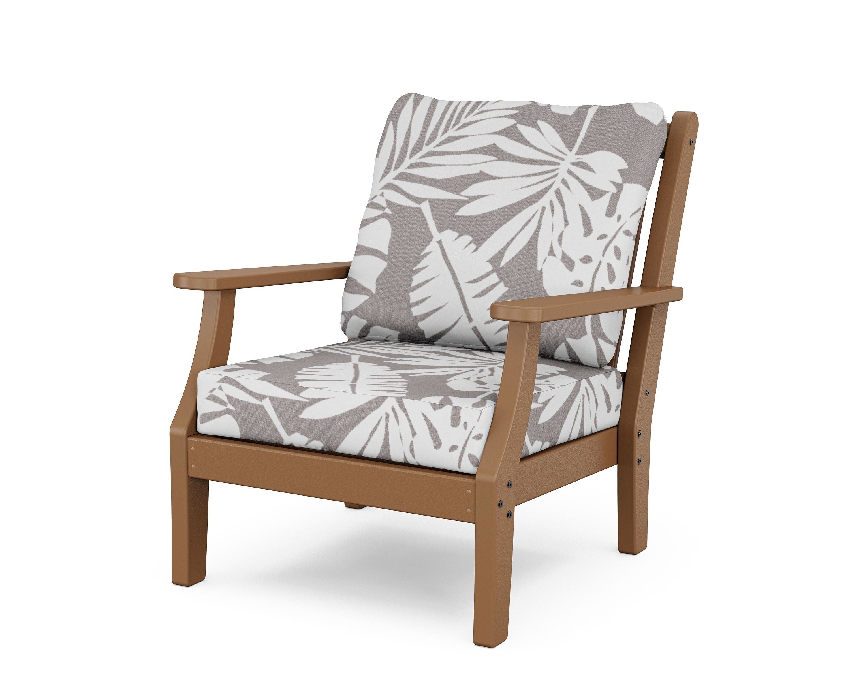 Country Living Wovendale Deep Seating Chair in Teak / Leaf Grey Mist
