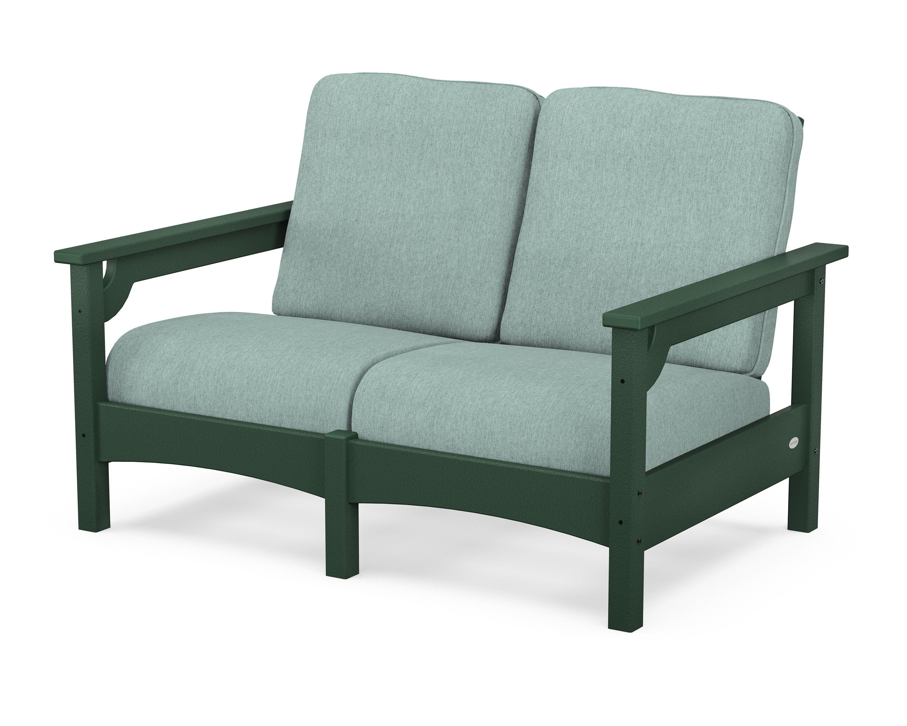 POLYWOOD® Club Loveseat in Green / Glacier Spa