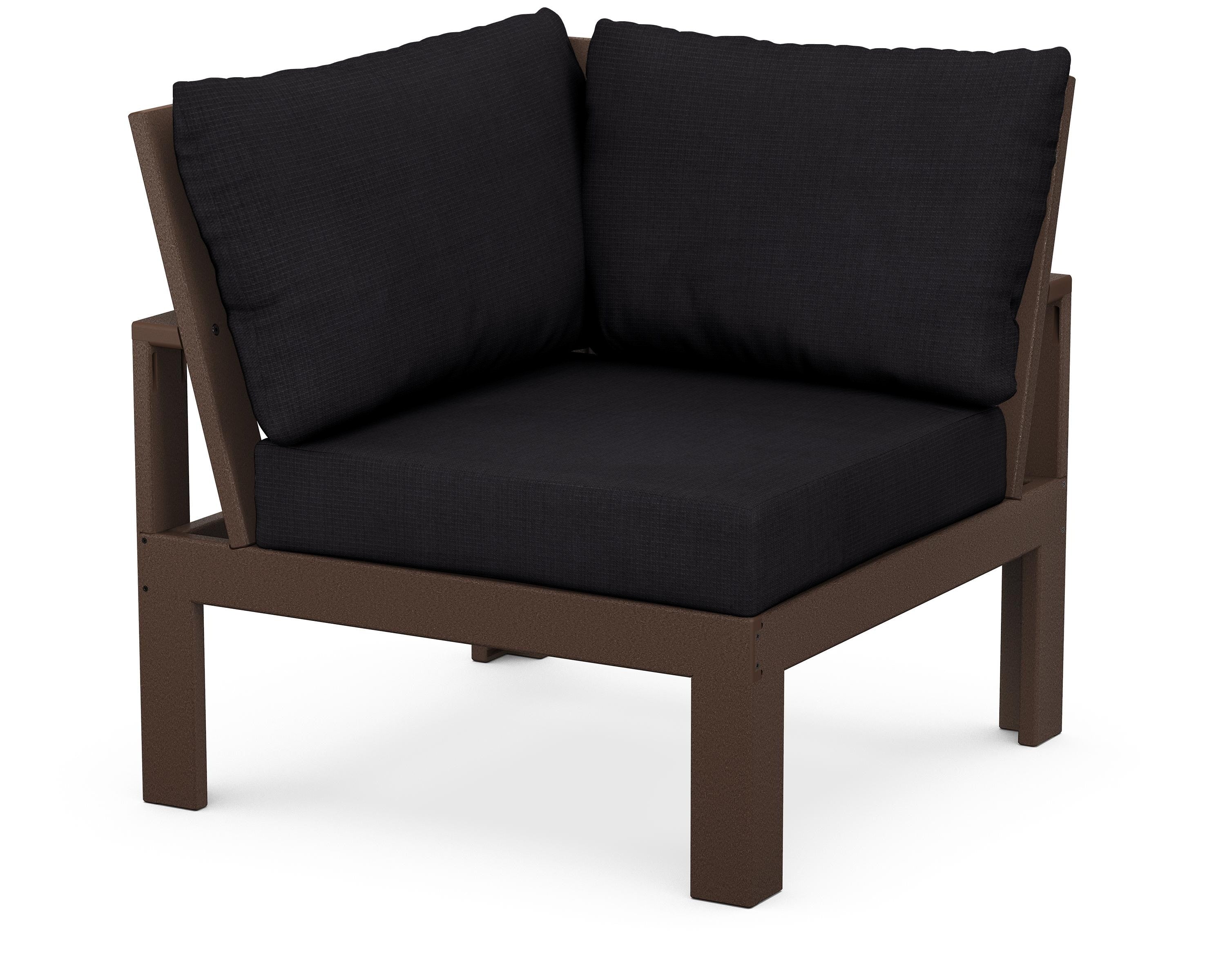 Unbranded Modular Corner Chair in Mahogany / Midnight Linen
