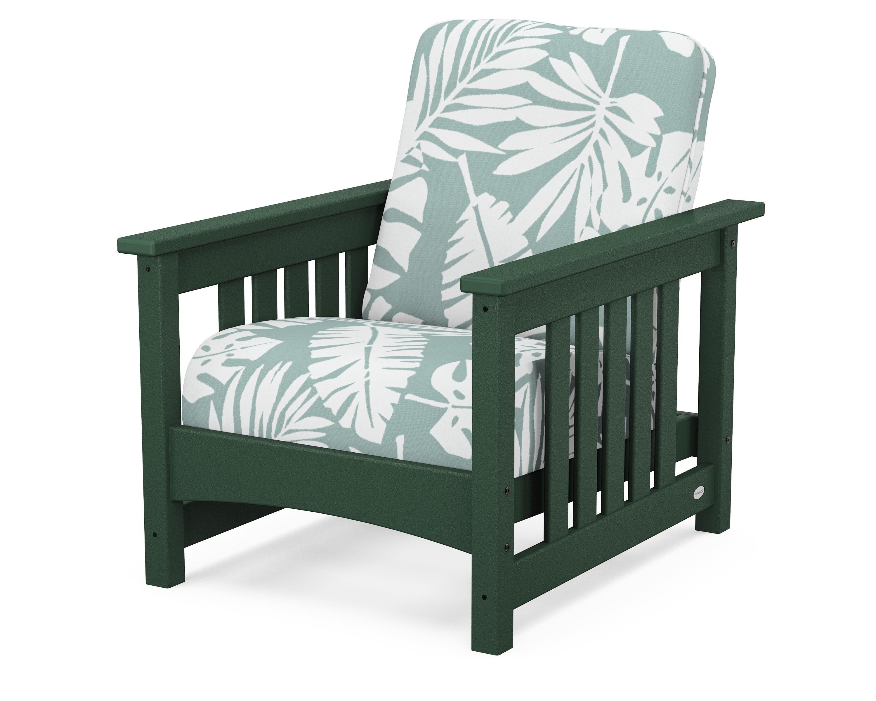 POLYWOOD® Club Mission Chair in Green / Leaf Glacier Spa