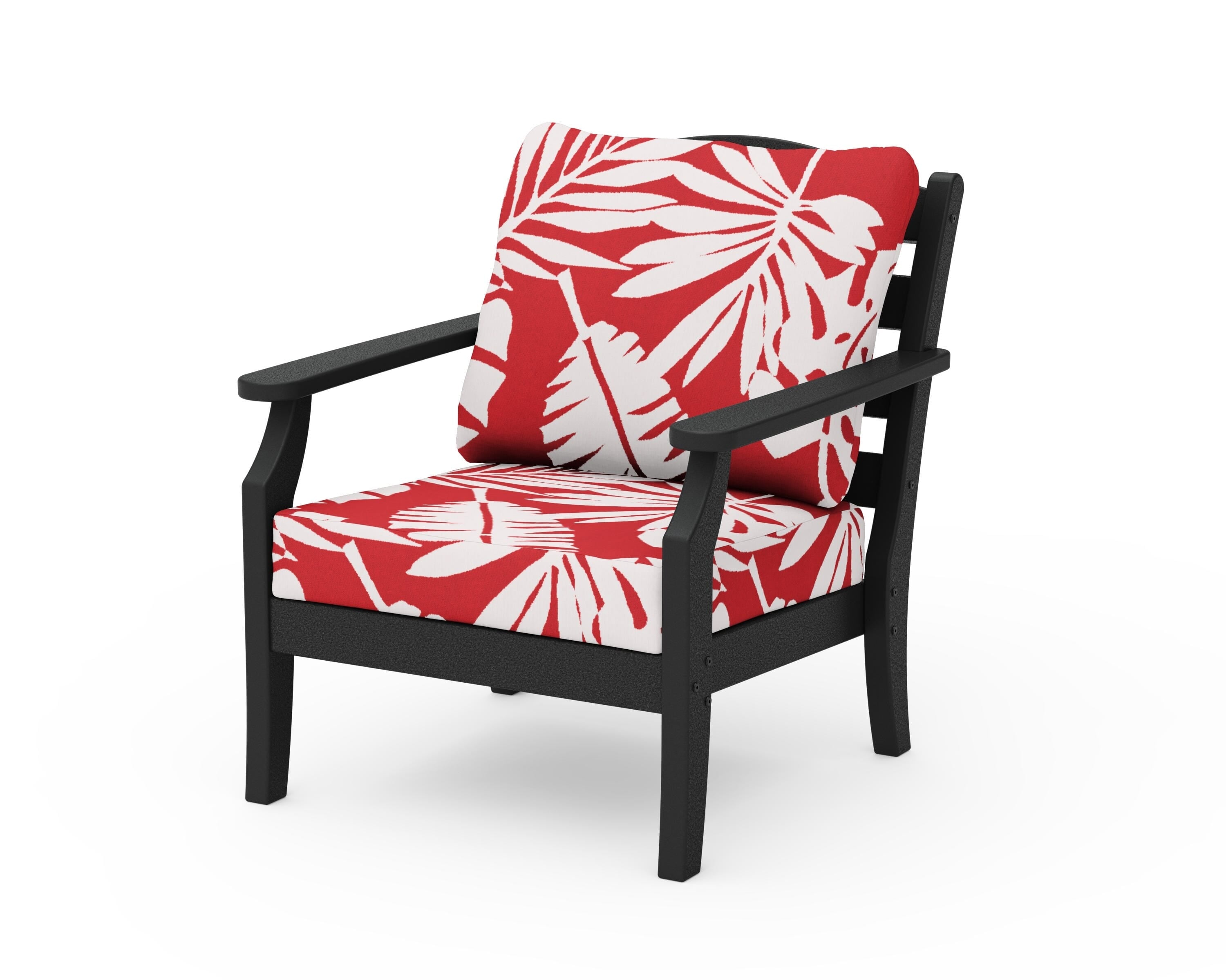 Draper James™ by POLYWOOD® Savannah Deep Seating Chair in Black / Leaf Crimson