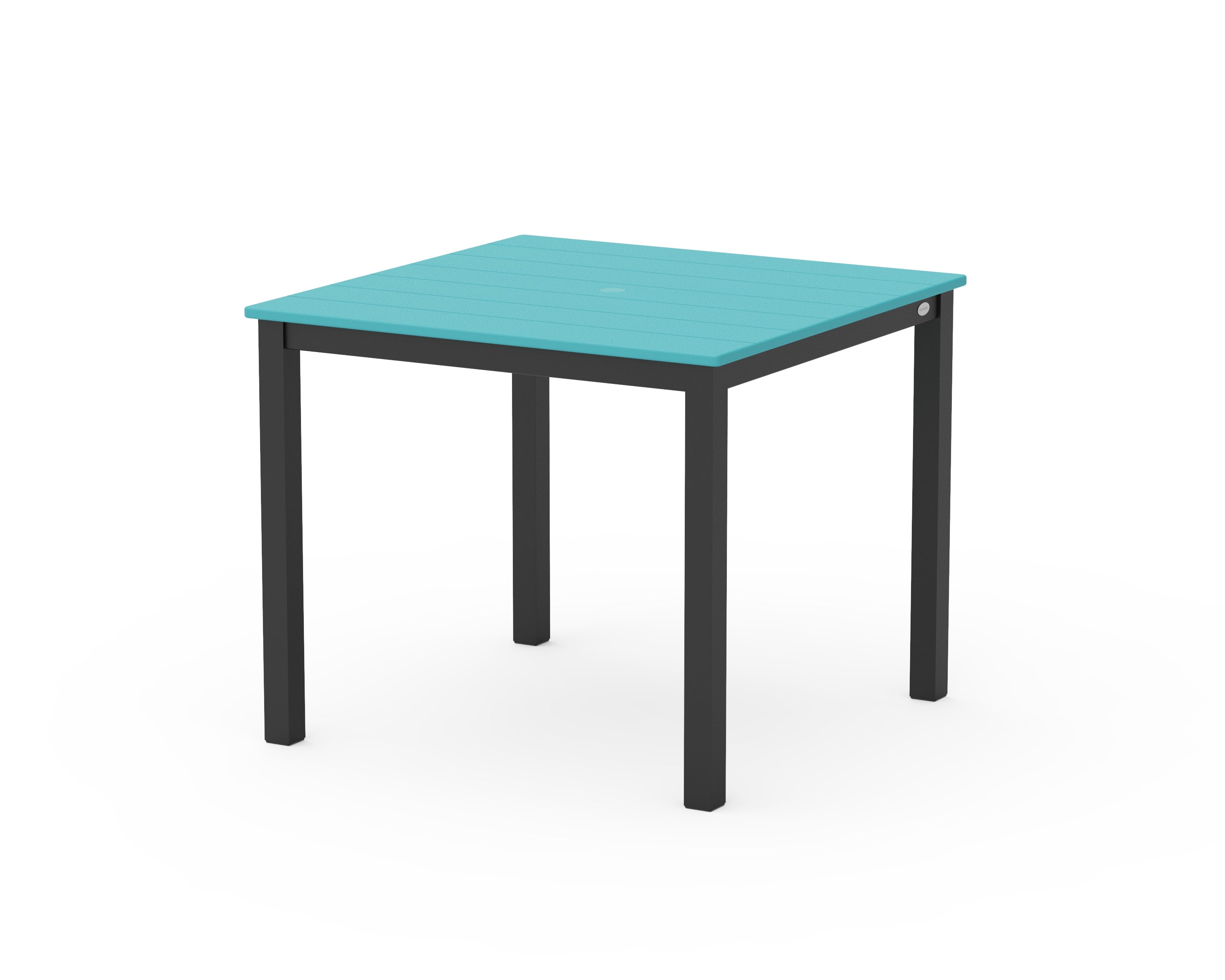 POLYWOOD® Main Street 36" x 36" Dining Table in Black / Aruba