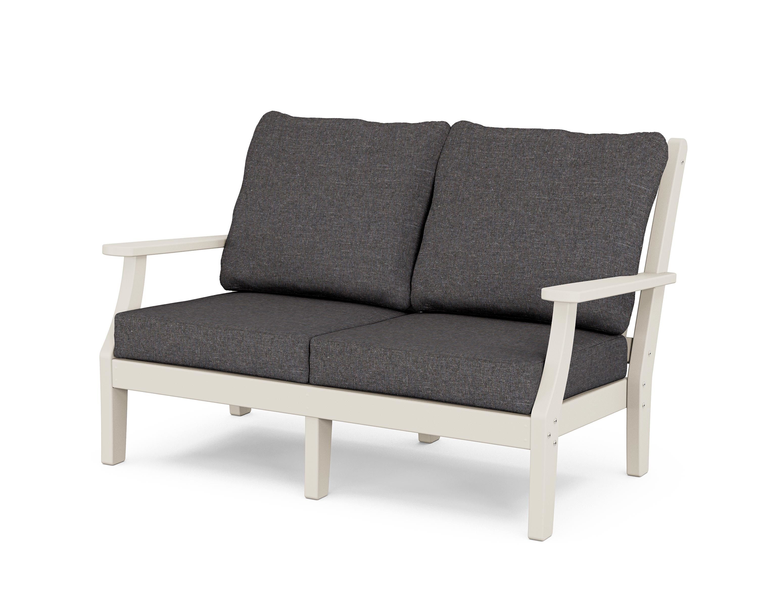 Country Living Wovendale Deep Seating Loveseat in Sand / Ash Charcoal