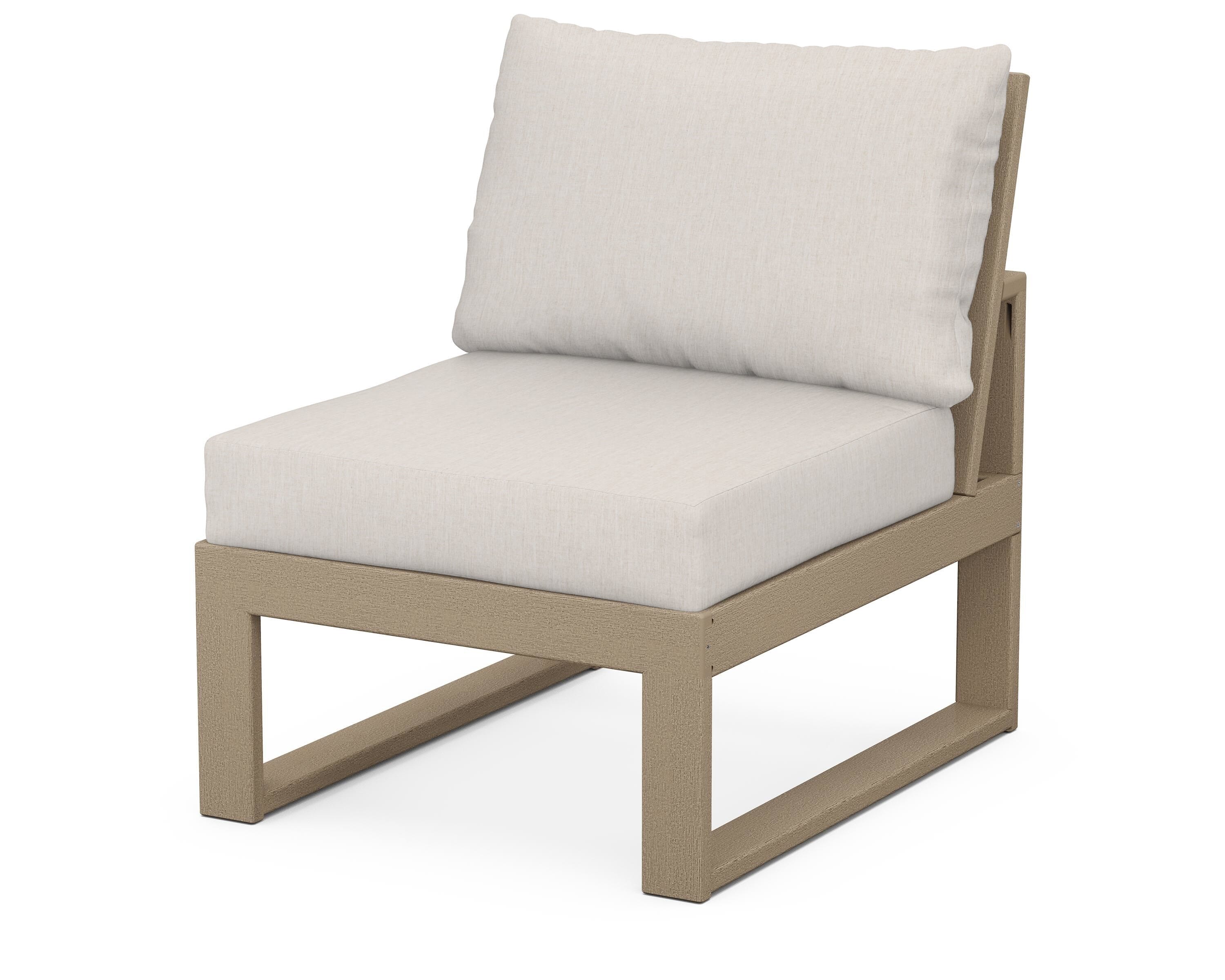 Unbranded Modular Armless Chair in Vintage Sahara / Cast Ash