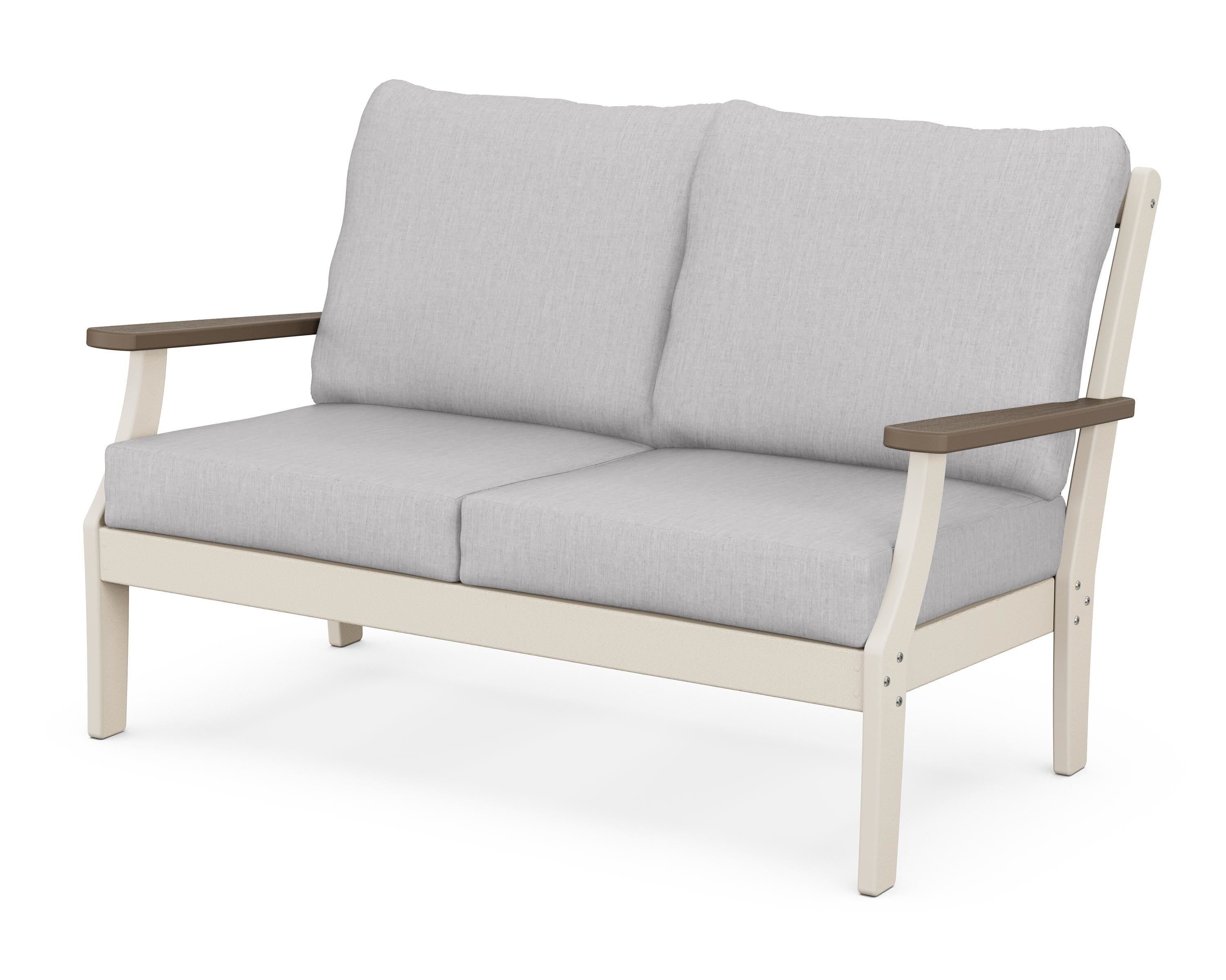 POLYWOOD® Braxton Deep Seating Loveseat in Sand / Kona / Granite