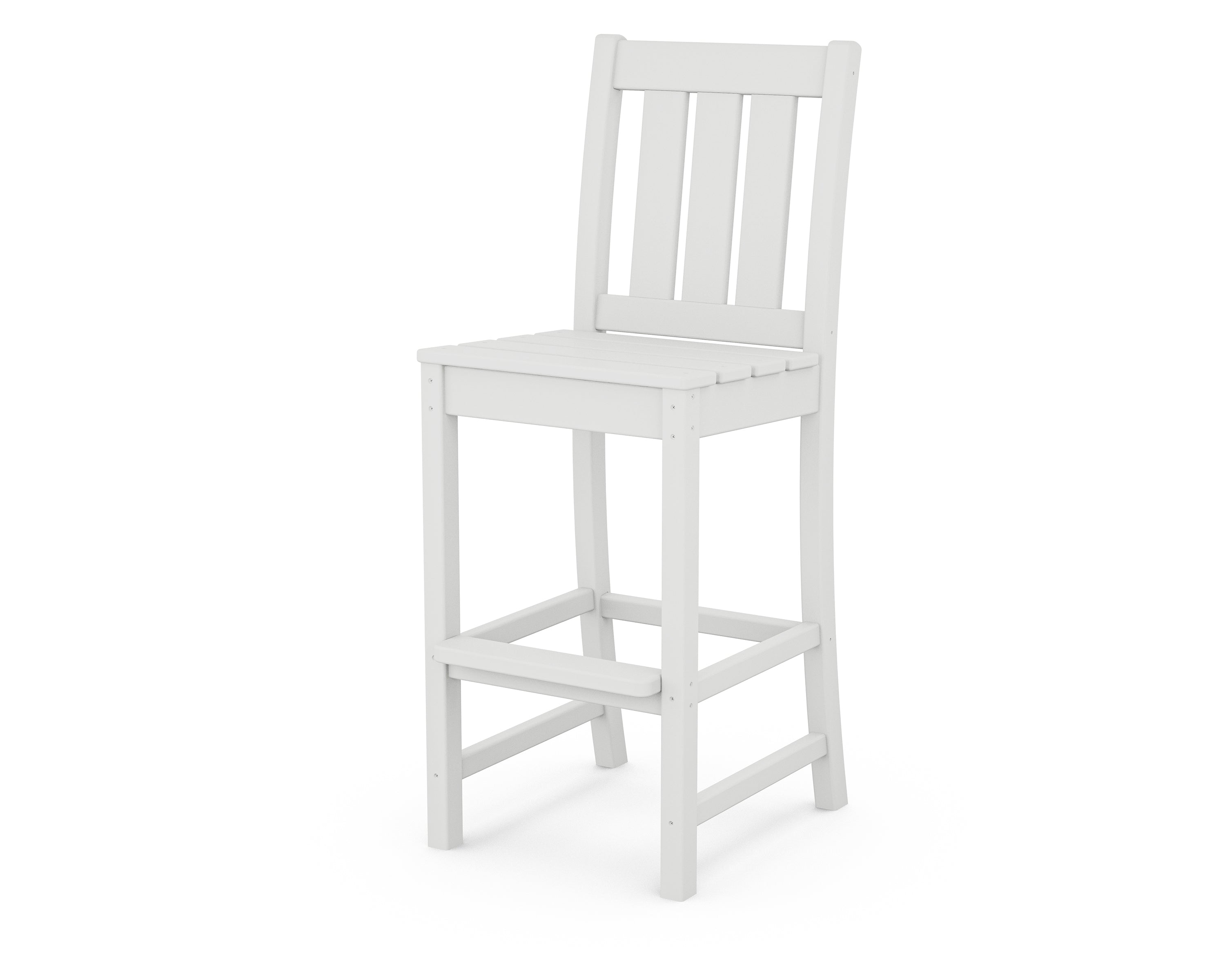 POLYWOOD® Oxford Bar Side Chair in White