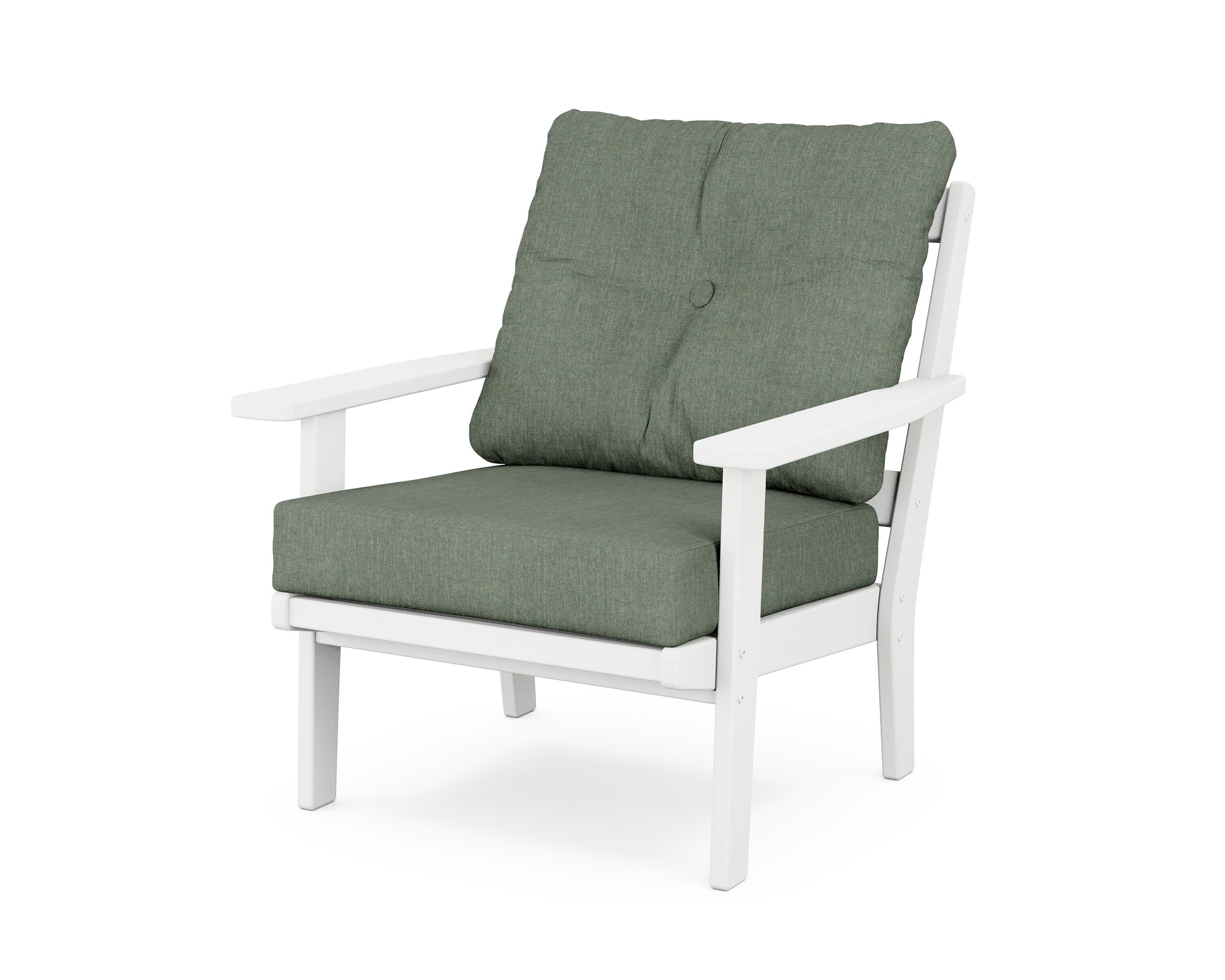 POLYWOOD® Oxford Deep Seating Chair in White / Cast Sage