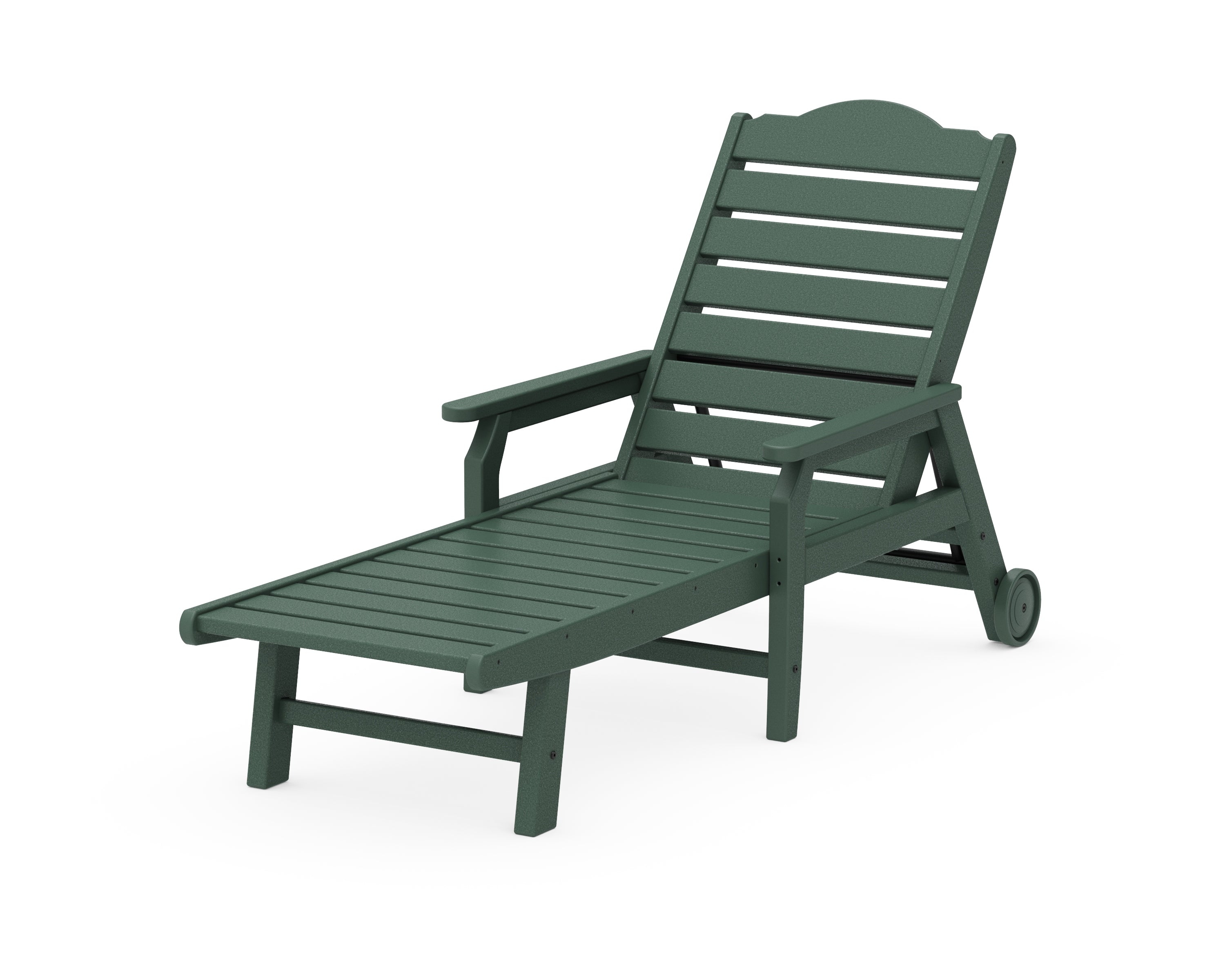 Draper James™ by POLYWOOD® Savannah Chaise with Arms and Wheels in Green