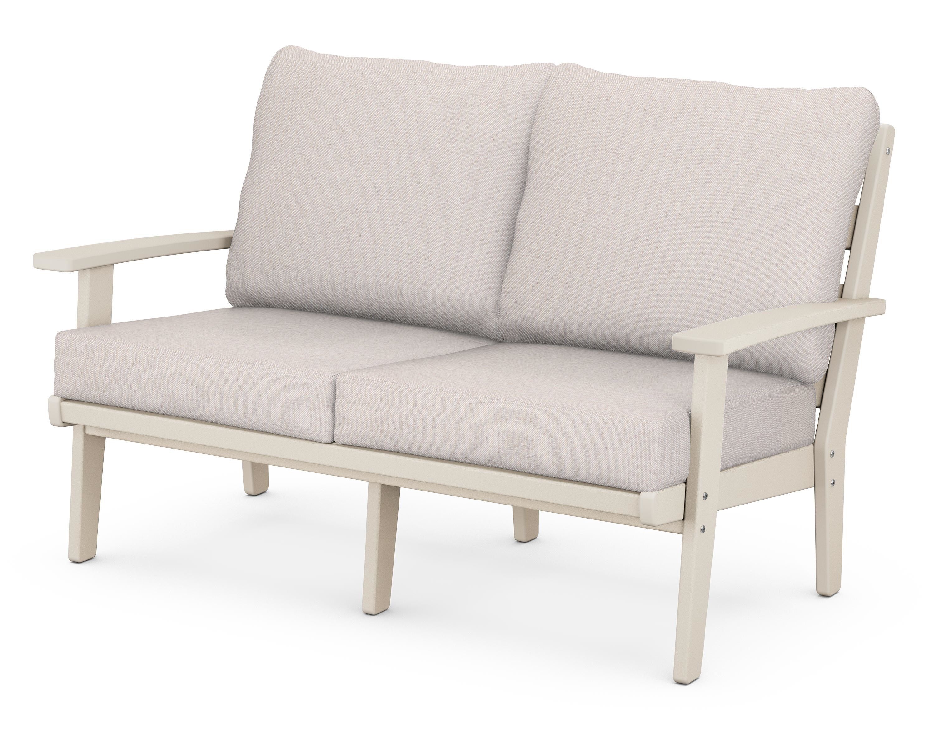 POLYWOOD® Grant Park Deep Seating Loveseat in Sand / Dune Burlap