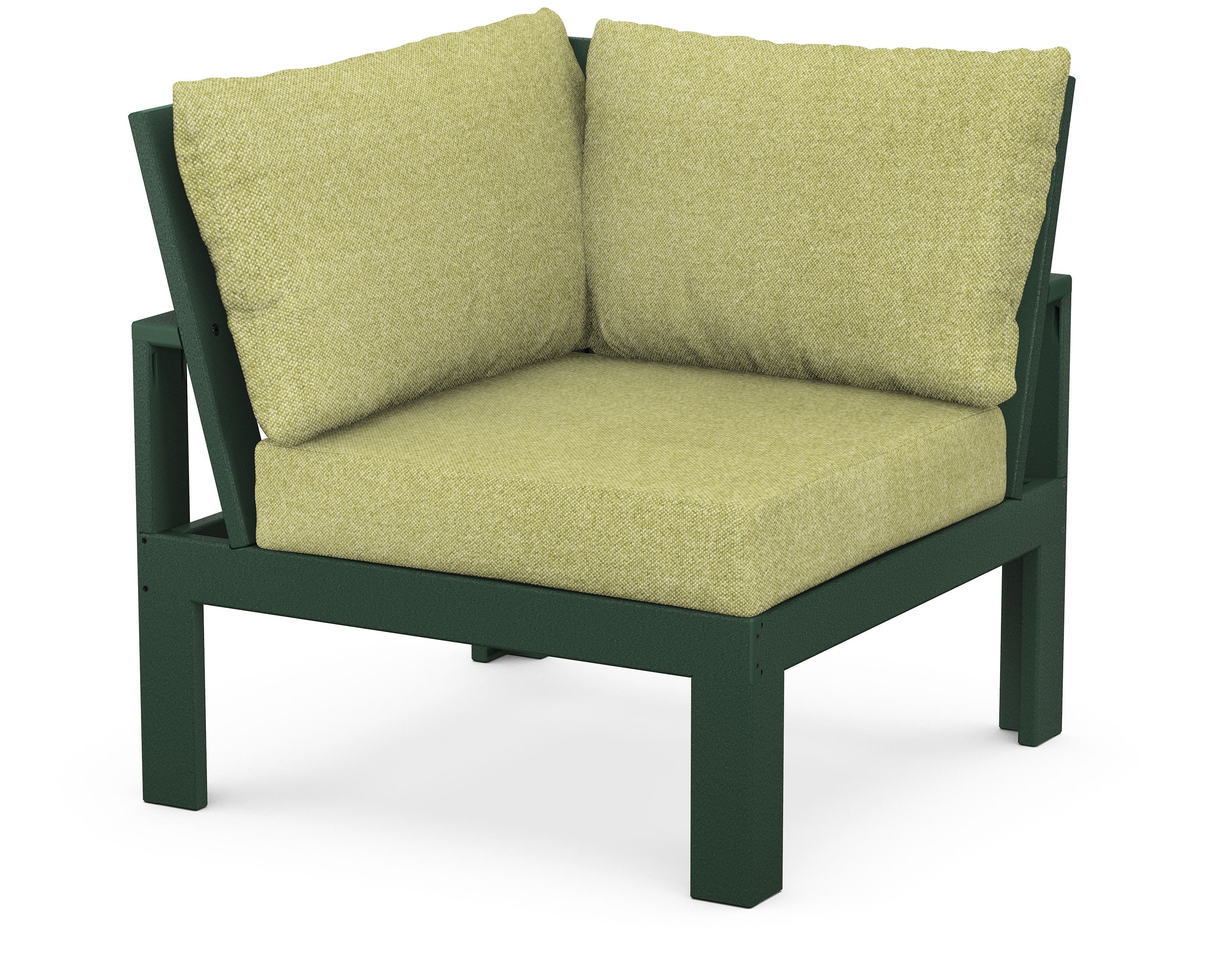 Unbranded Modular Corner Chair in Green / Chartreuse Boucle