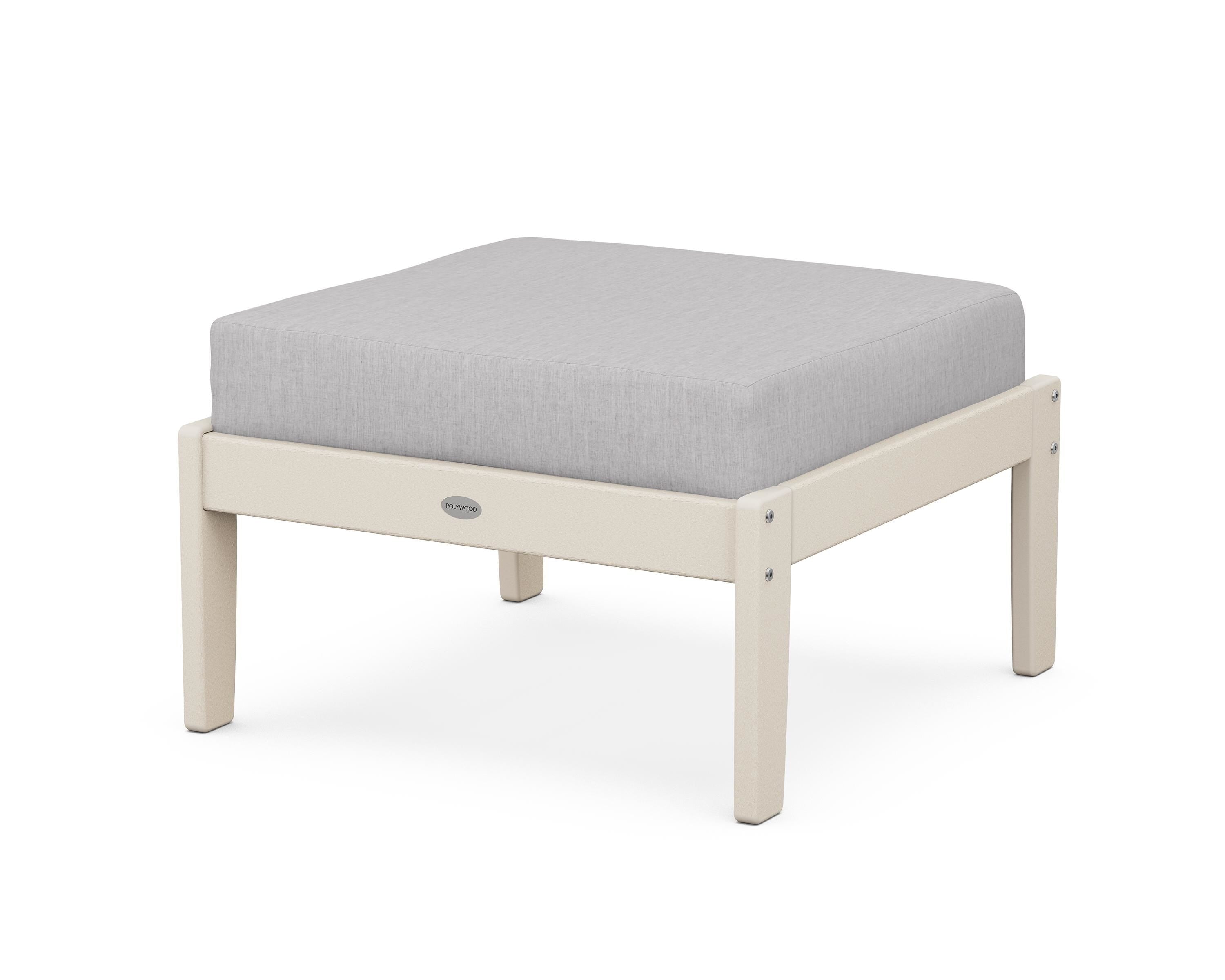 POLYWOOD® Braxton Deep Seating Ottoman in Sand / Granite