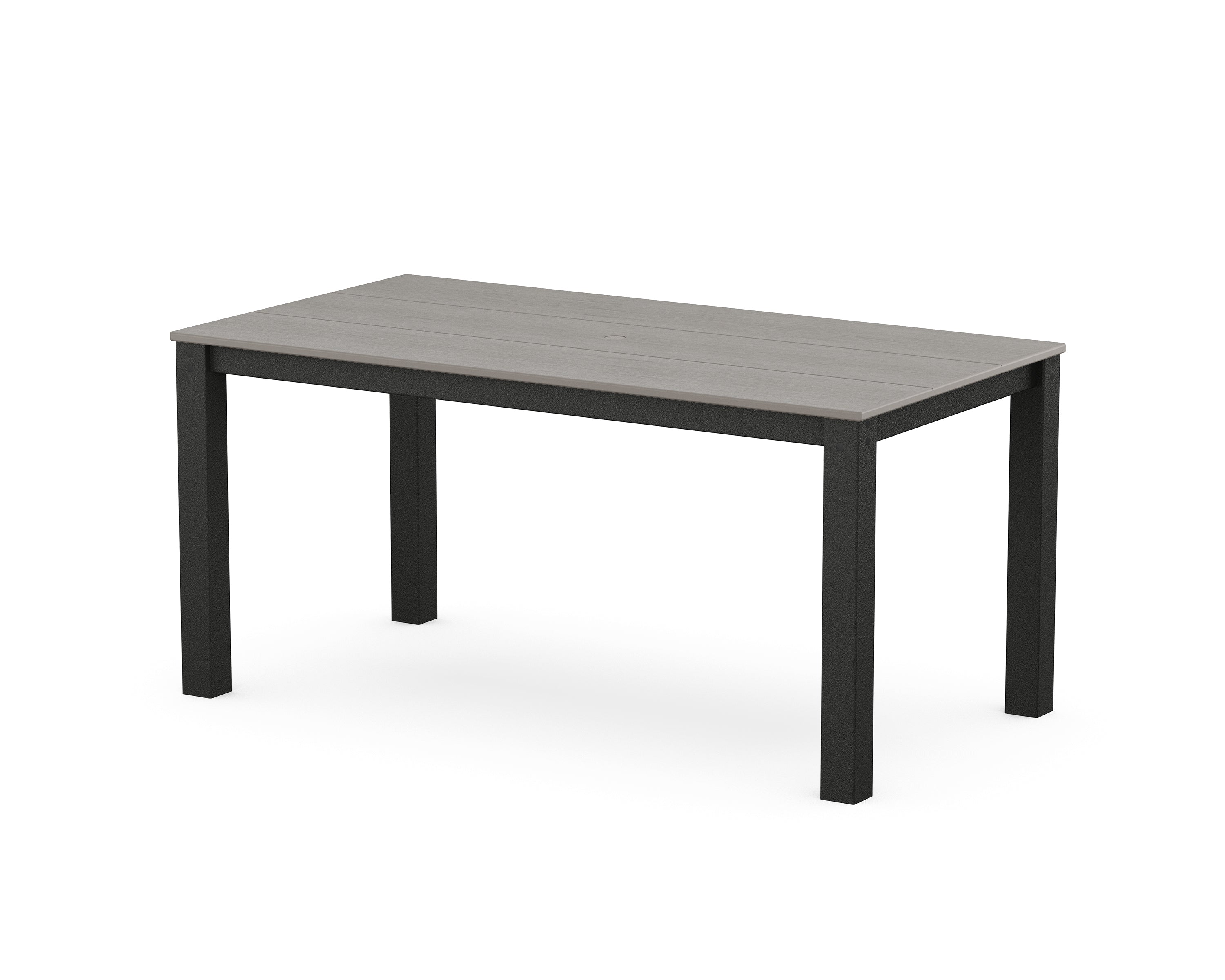 POLYWOOD® Studio Parsons 34" X 64" Dining Table in Black / Driftwood