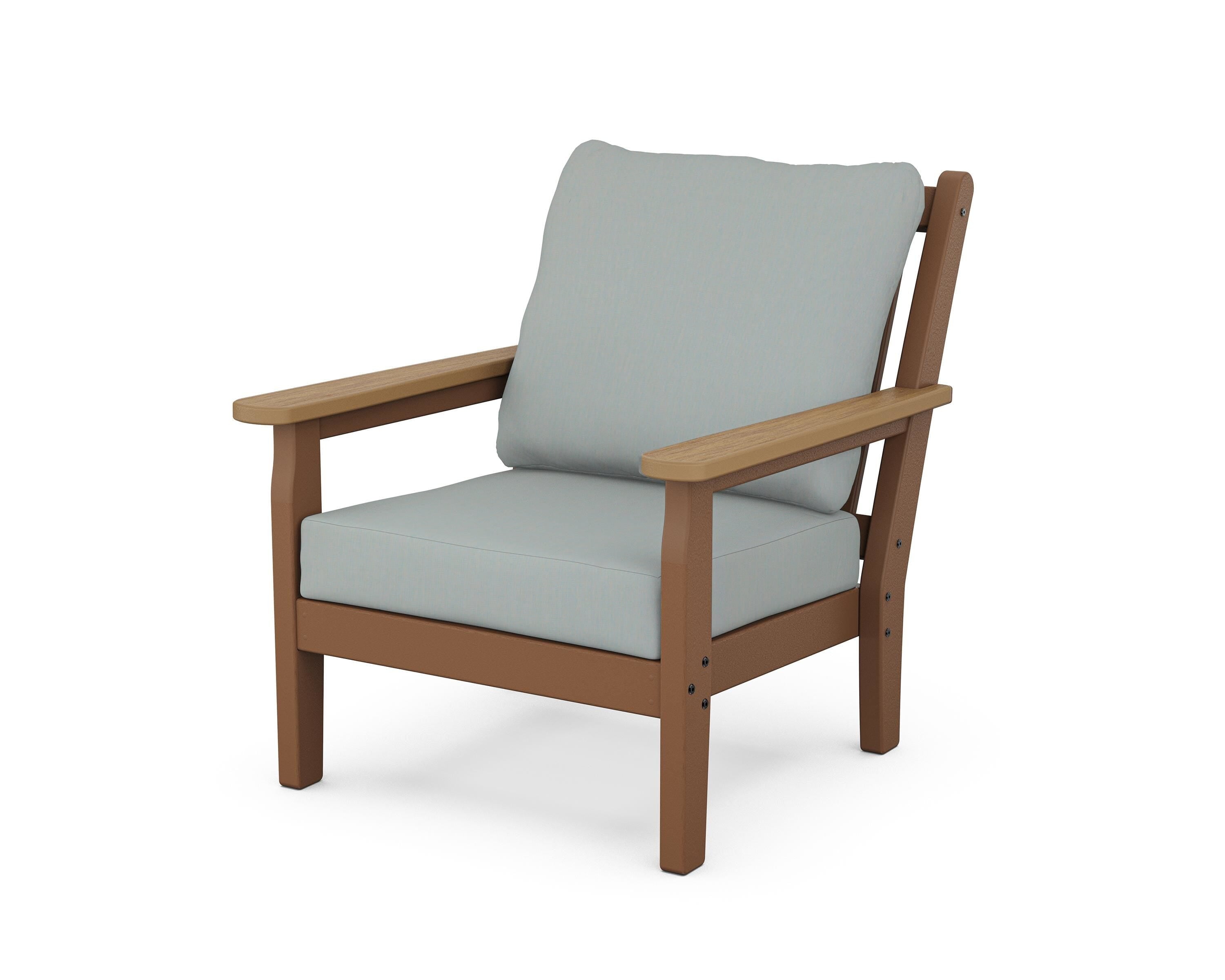 POLYWOOD® Chippendale Deep Seating Chair in Teak / Natural / Spa