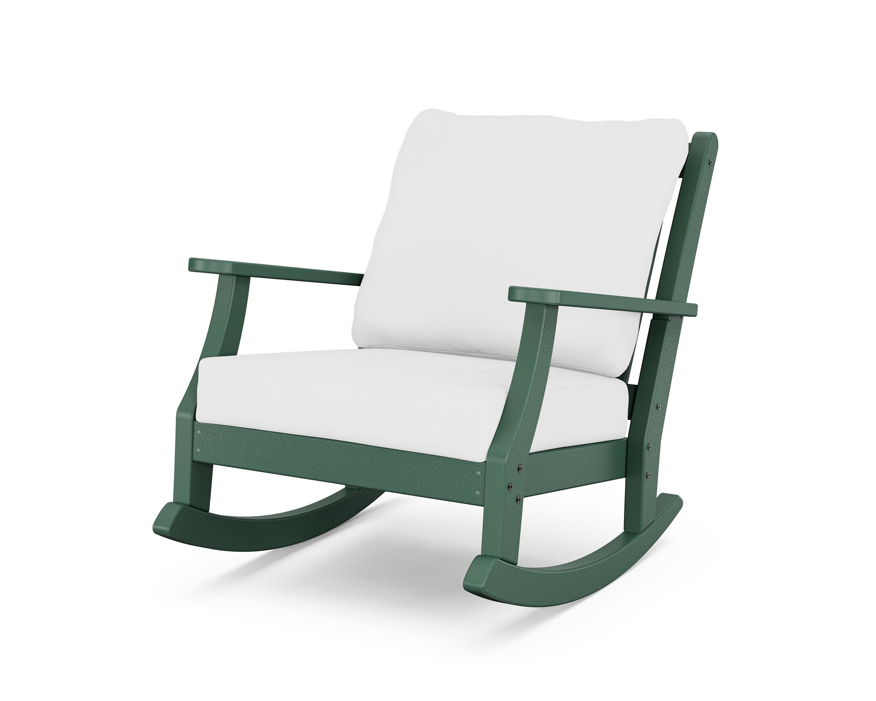Country Living Wovendale Deep Seating Rocking Chair in Green / Natural