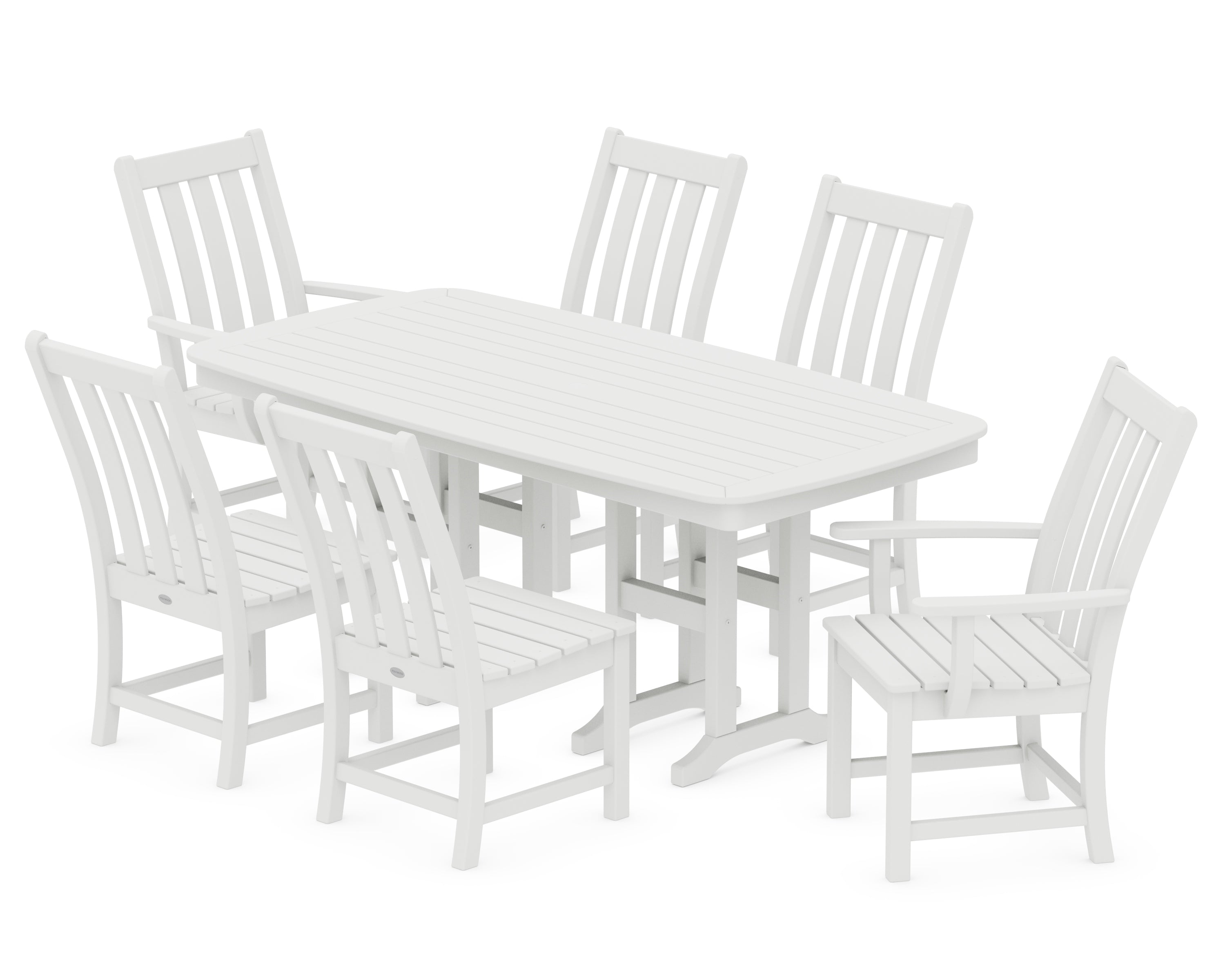 POLYWOOD® Vineyard 7-Piece Dining Set in White