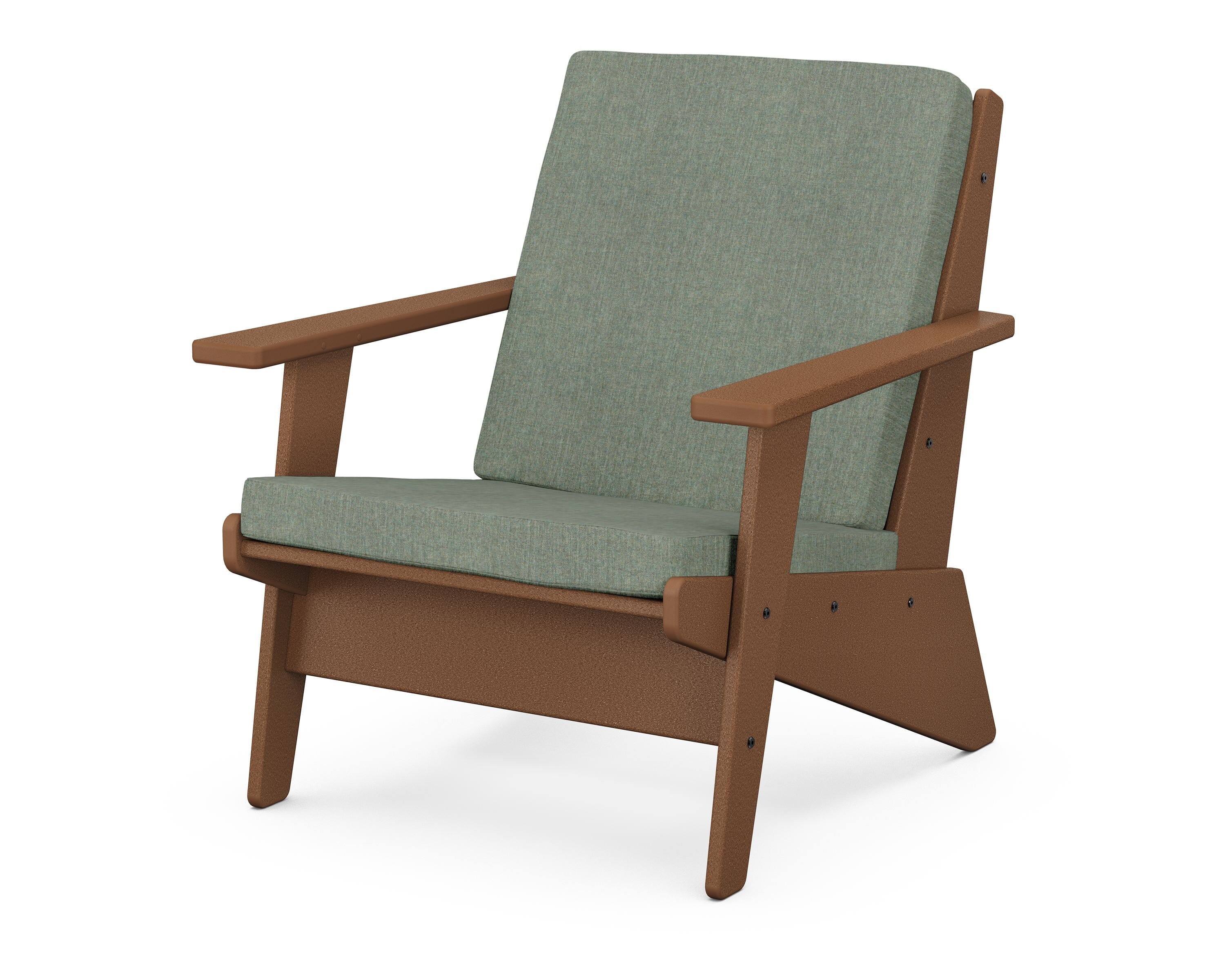 POLYWOOD® Riviera Modern Lounge Chair in Teak / Cast Sage