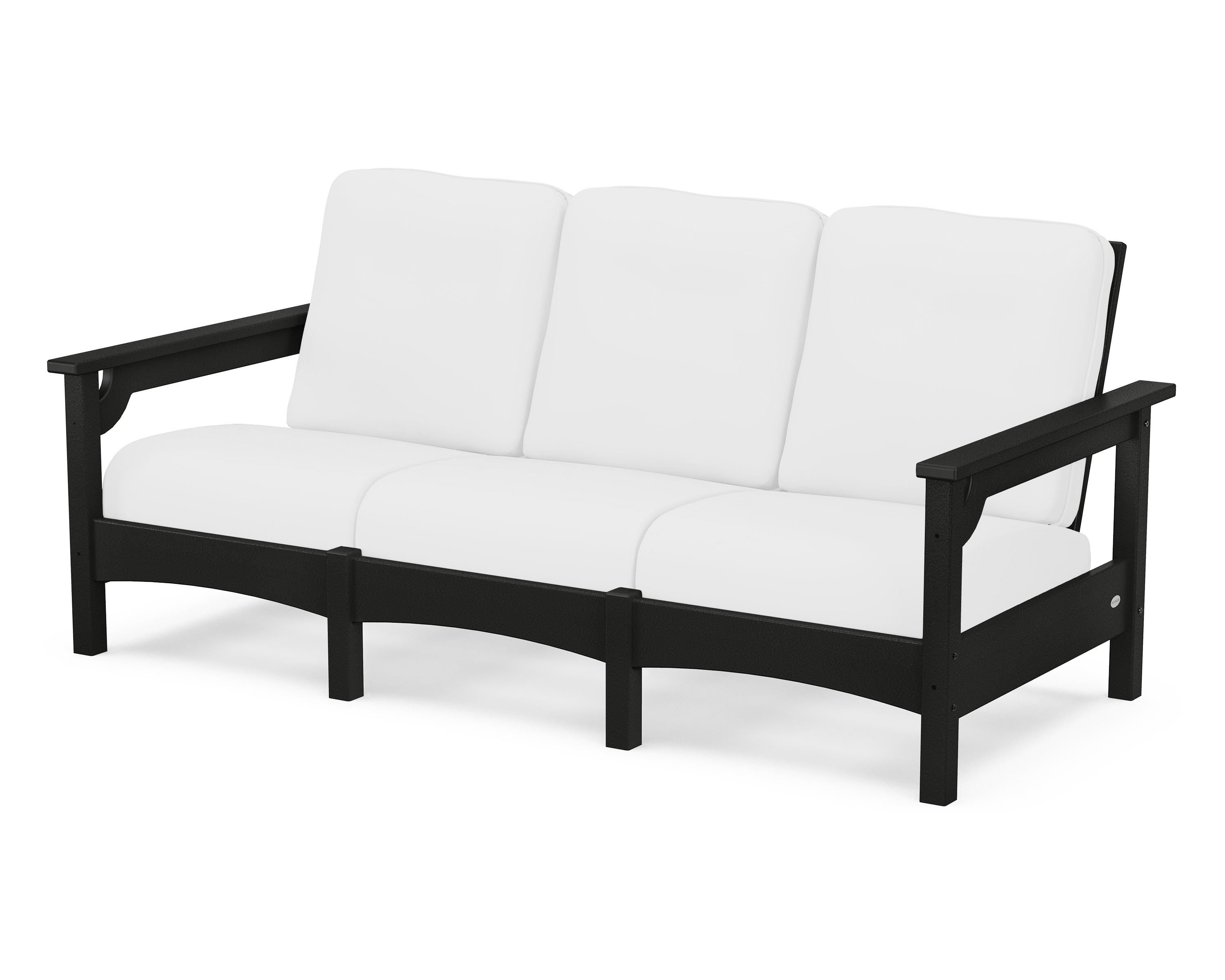 POLYWOOD® Club Sofa in Black / Natural
