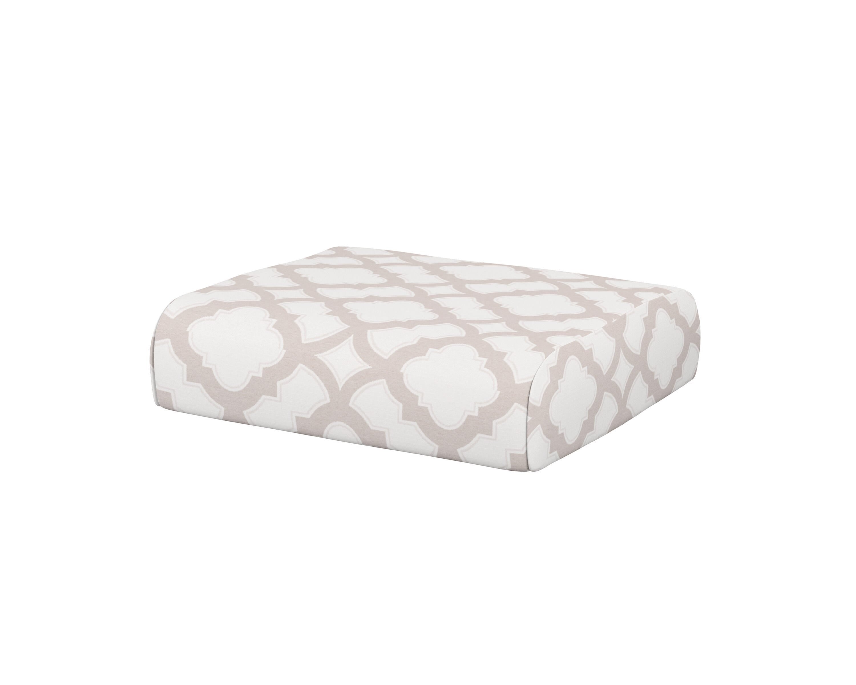 POLYWOOD® Club Ottoman Cushion in Trellis Dune Burlap