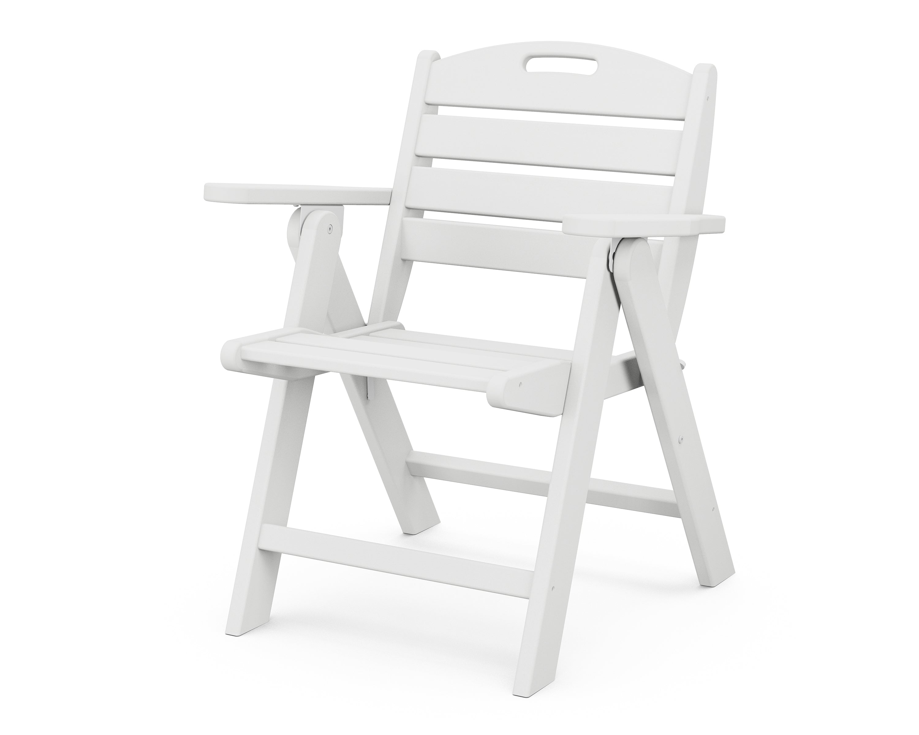 POLYWOOD® Nautical Folding Lowback Chair in White