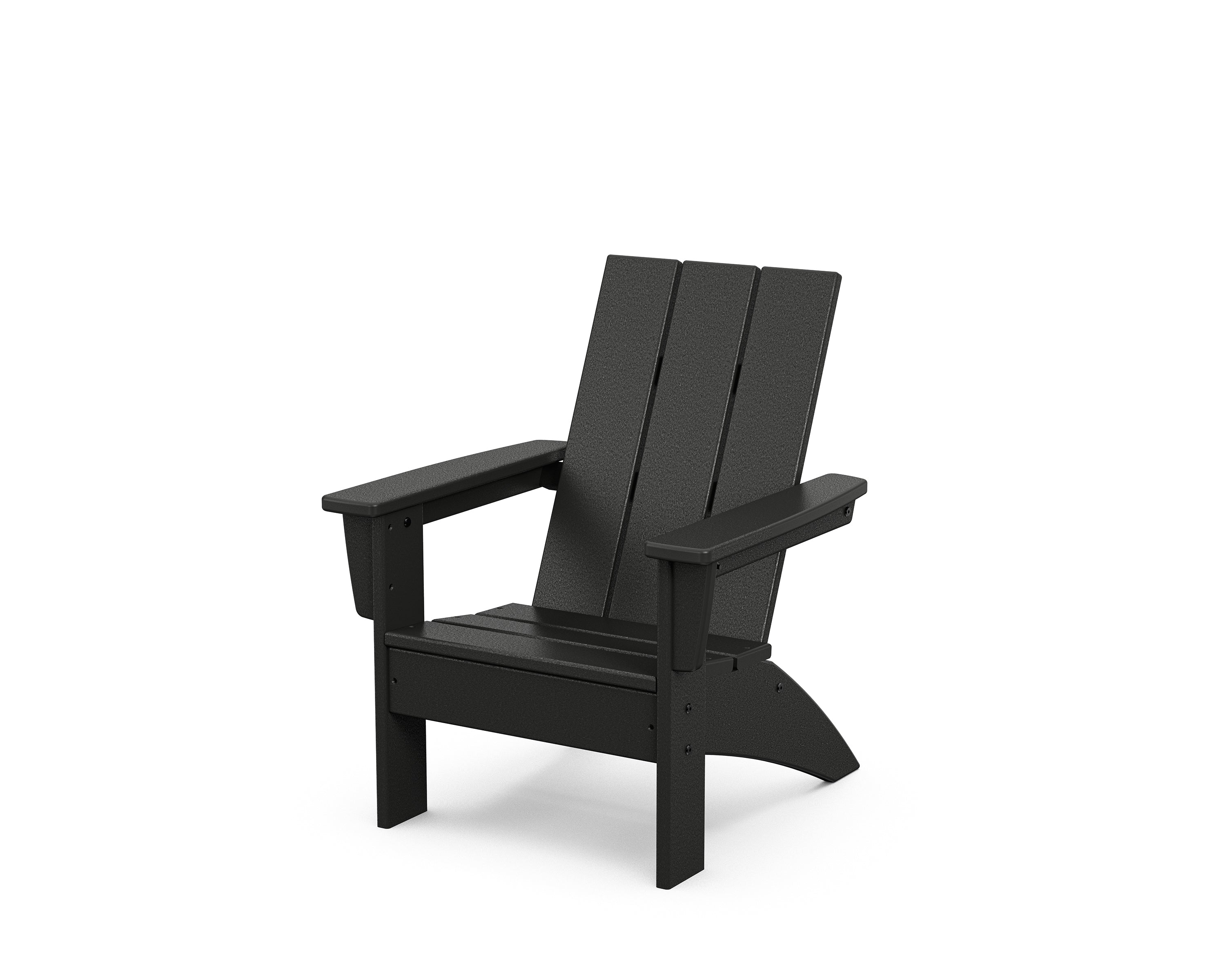 POLYWOOD® Kids Modern Adirondack Chair in Black