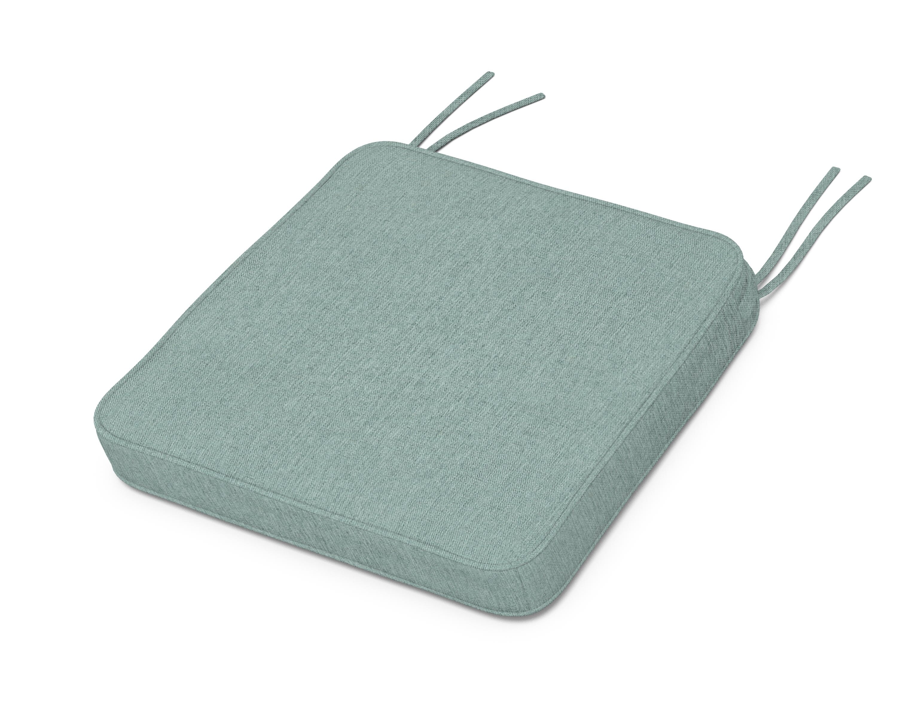 Martha Stewart by POLYWOOD® Chinoiserie Side Chair Seat Cushion in Glacier Spa