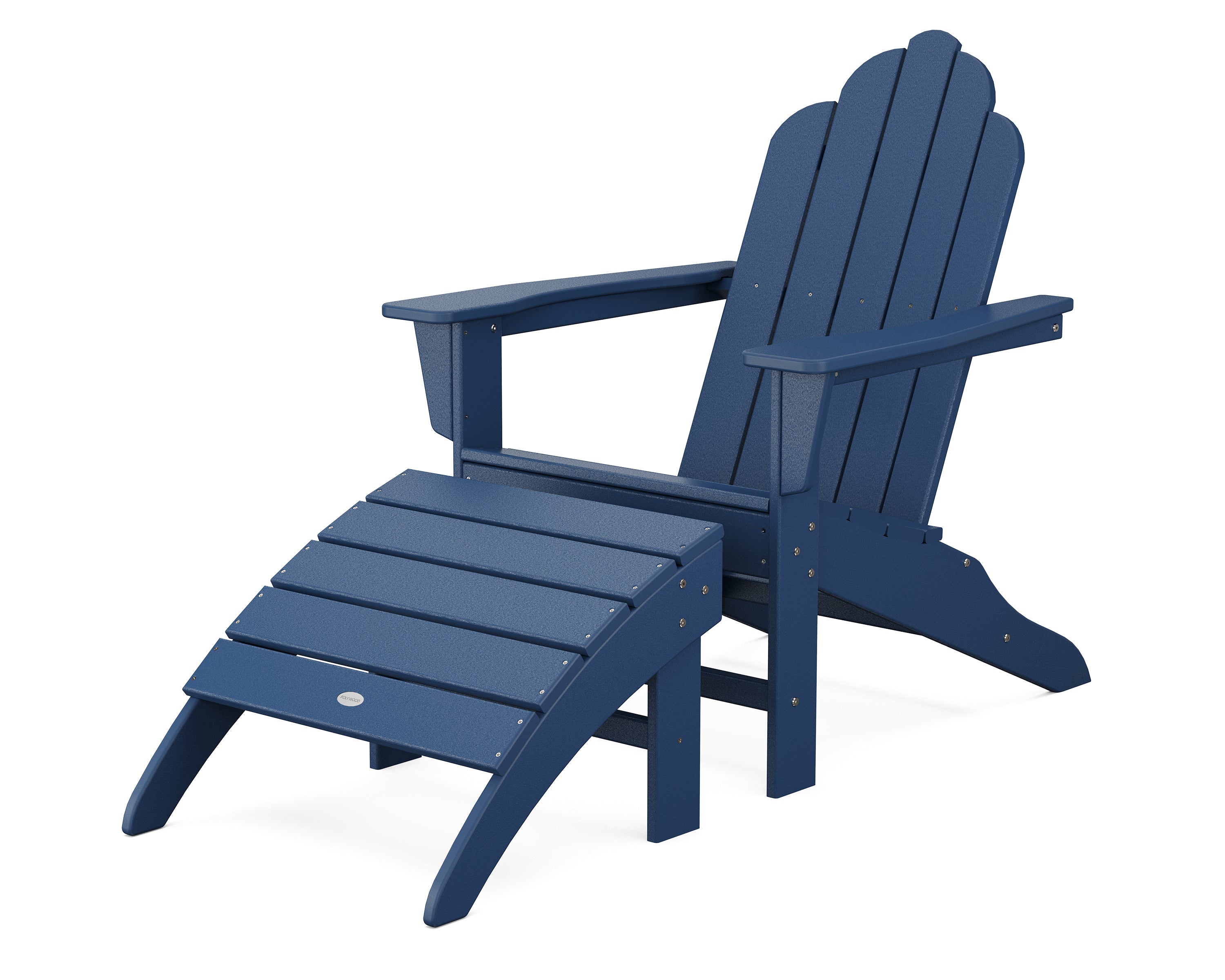 POLYWOOD® Long Island Adirondack 2-Piece Set in Navy