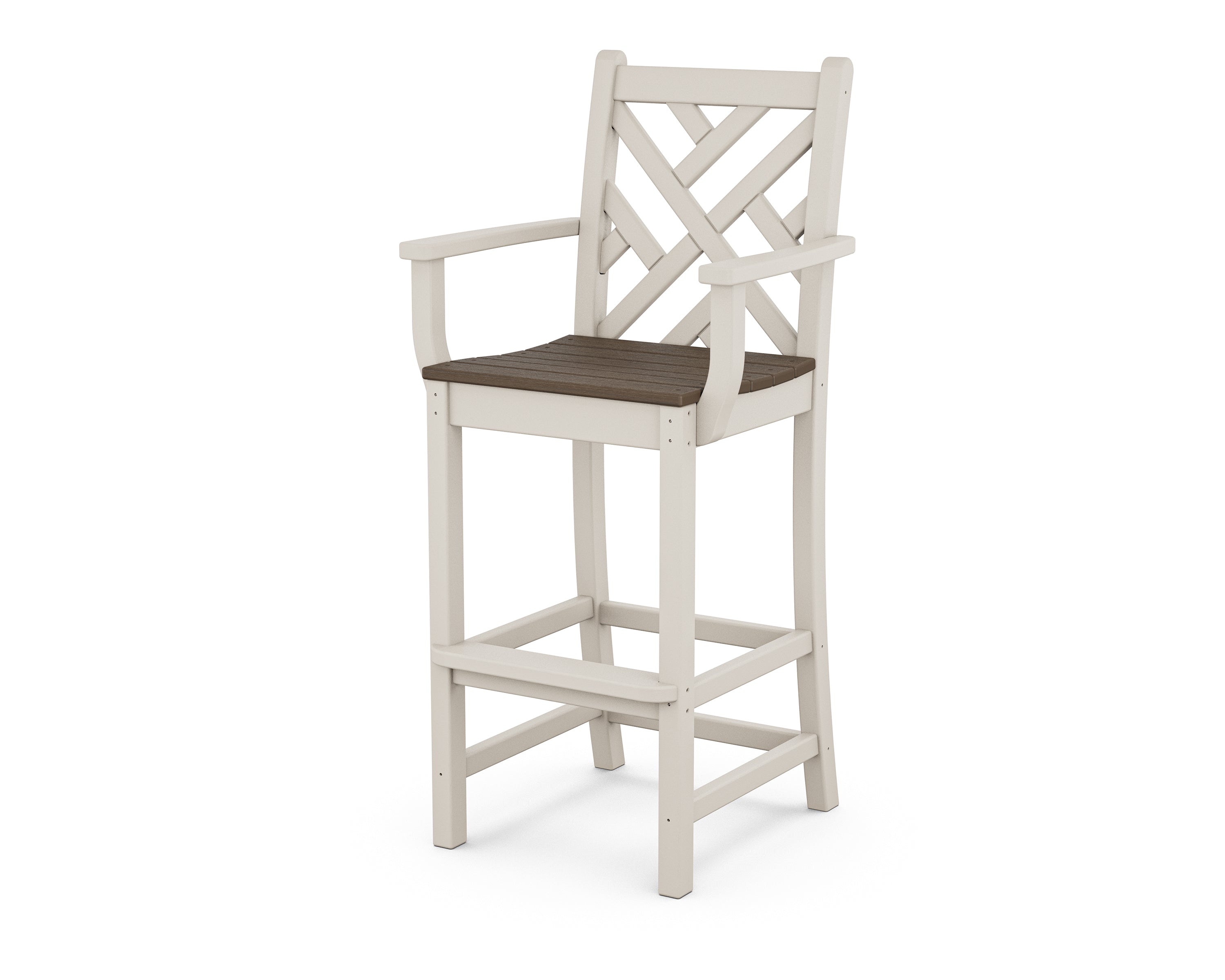 POLYWOOD® Chippendale Bar Arm Chair in Sand / Kona