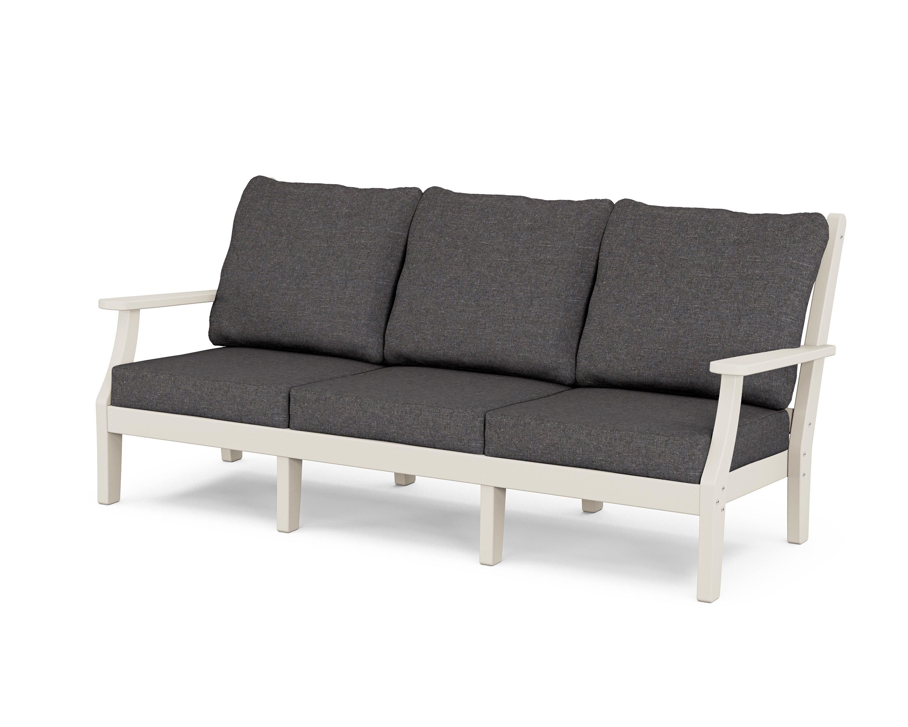 Country Living Wovendale Deep Seating Sofa in Sand / Ash Charcoal
