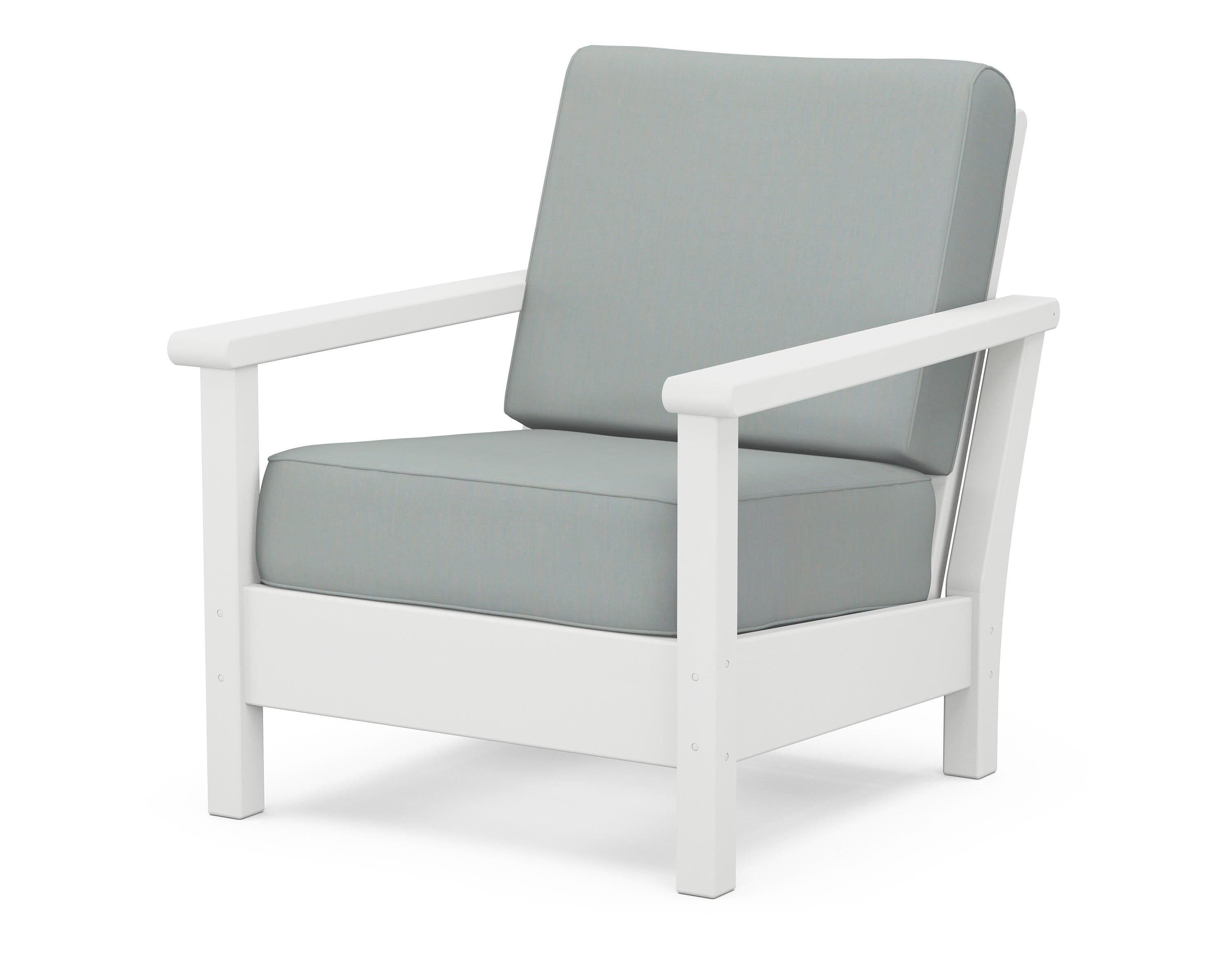 POLYWOOD® Harbour Deep Seating Chair in White / Spa