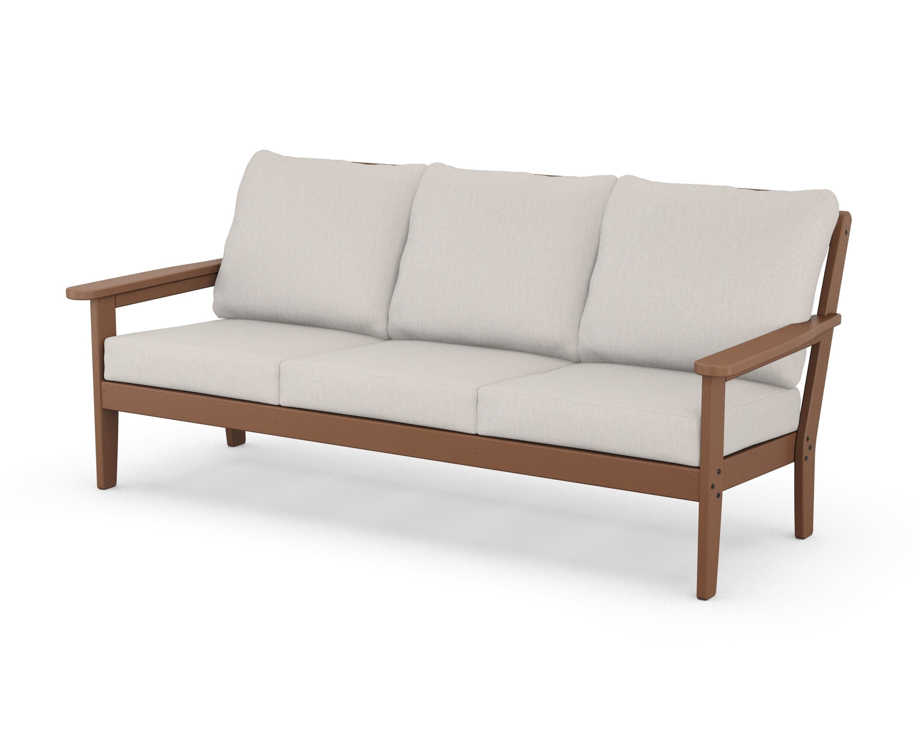 Country Living Cottage Deep Seating Sofa in Teak / Cast Ash