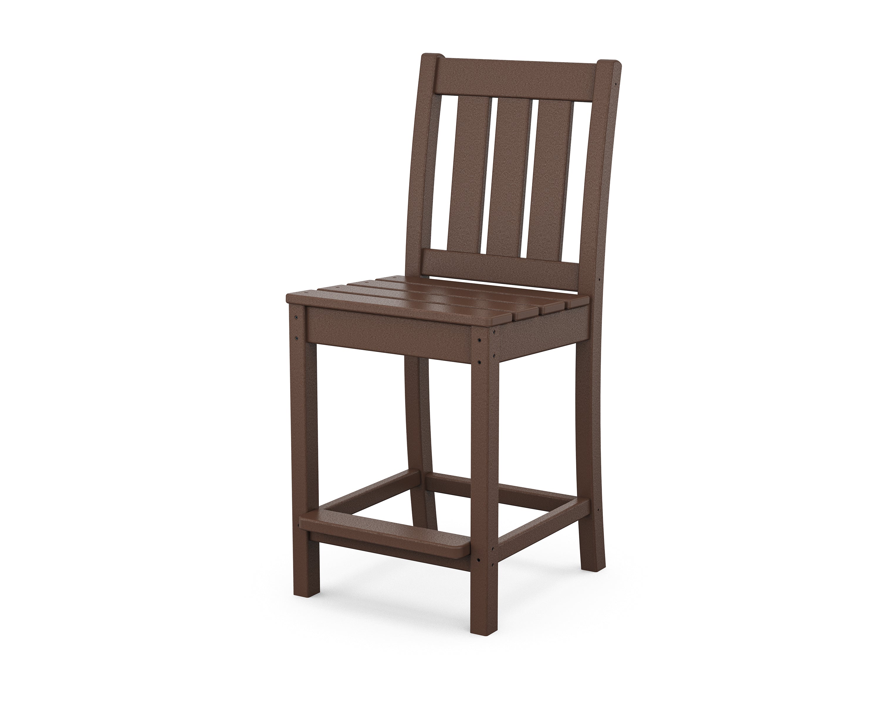 POLYWOOD® Oxford Counter Side Chair in Mahogany