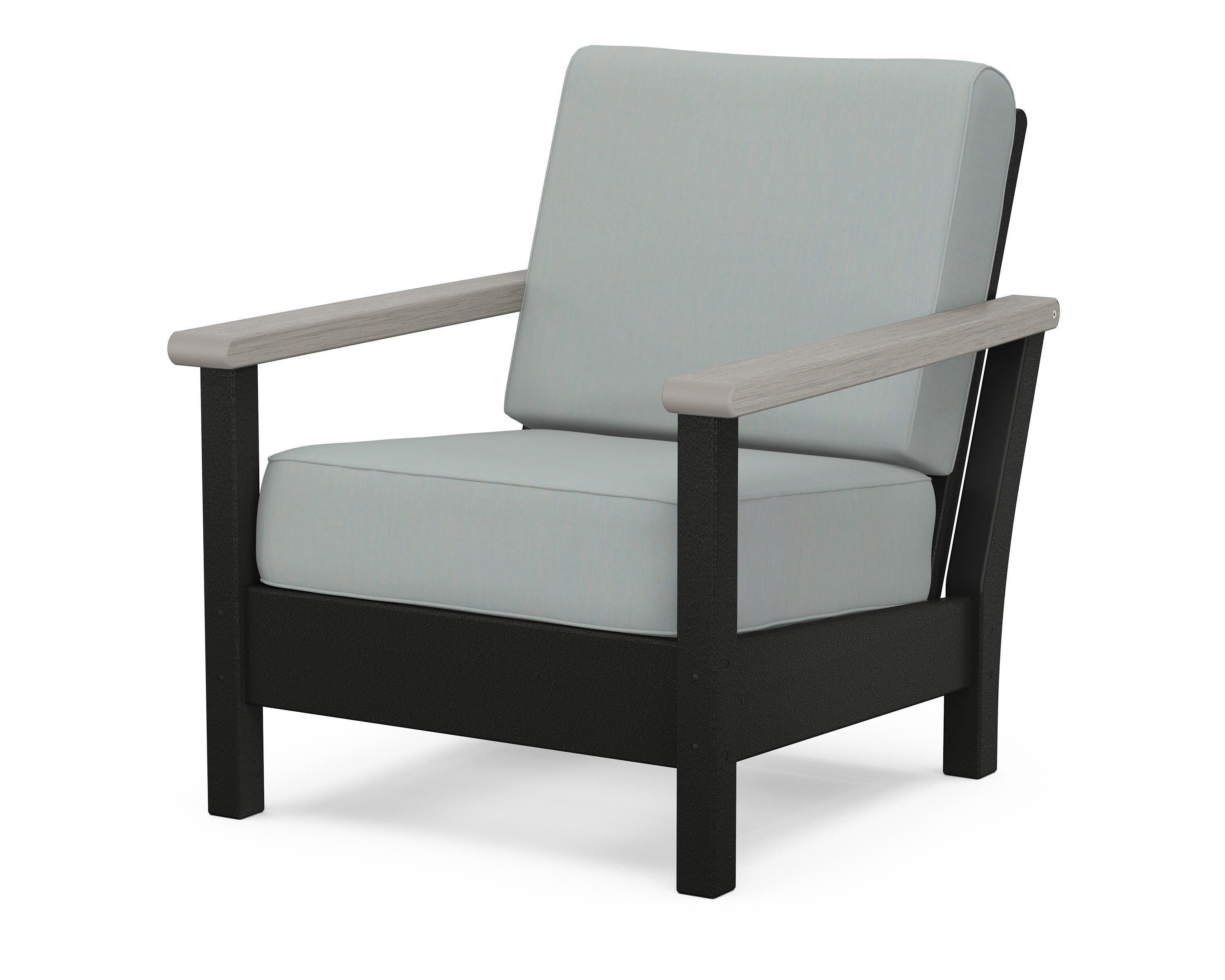 POLYWOOD® Harbour Deep Seating Chair in Black / Driftwood / Spa