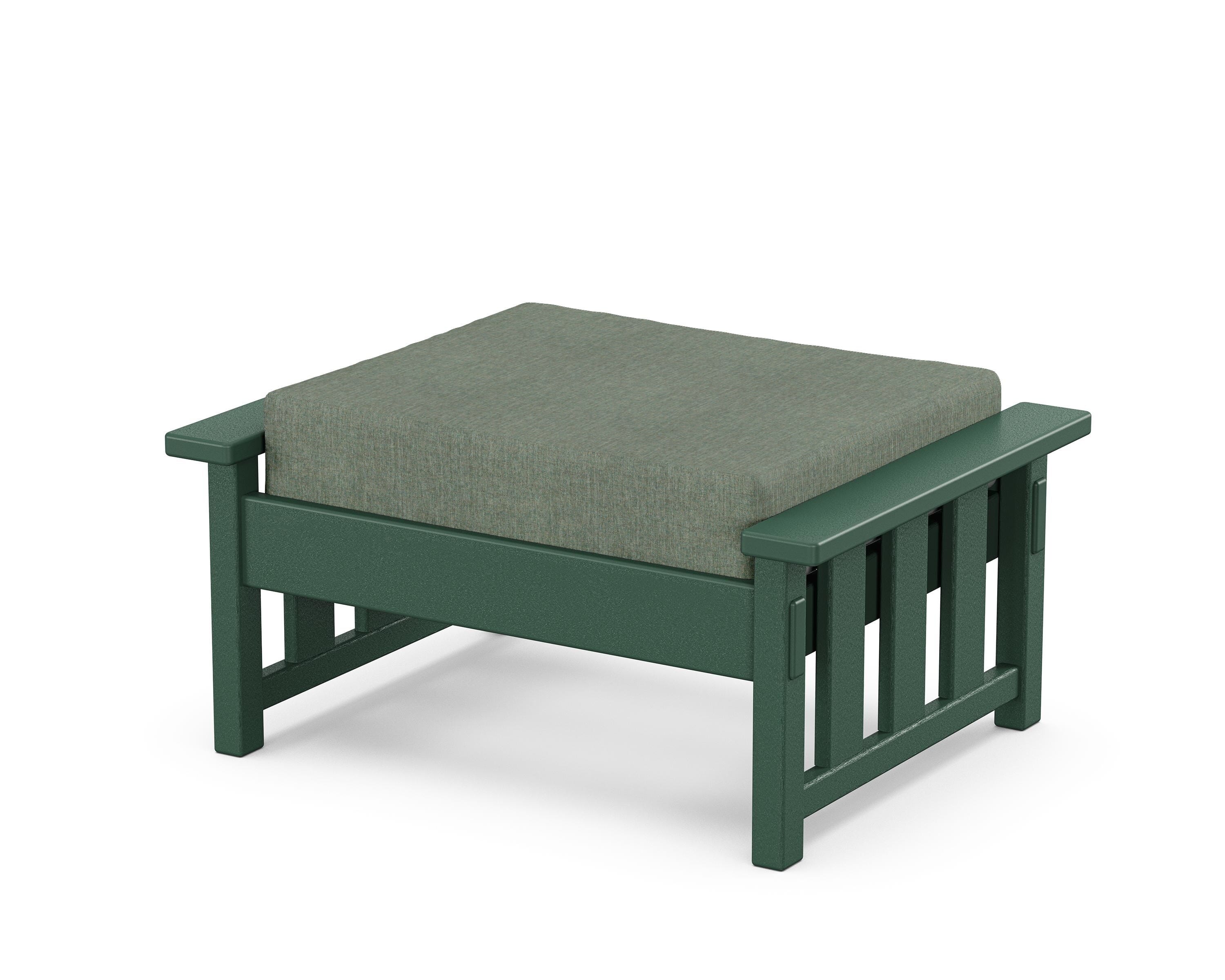 Martha Stewart by POLYWOOD® Acadia Deep Seating Ottoman in Green / Cast Sage