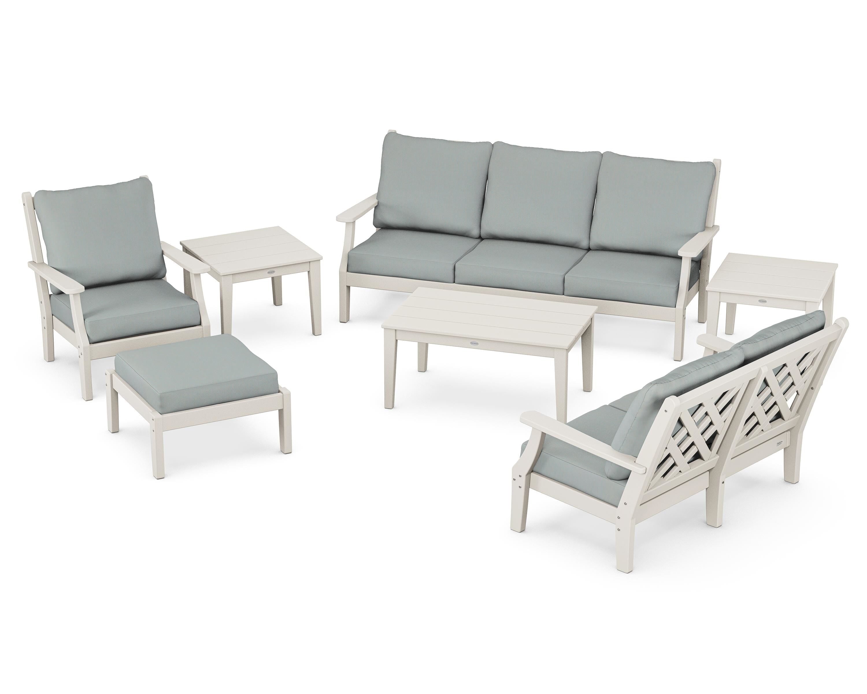 Country Living Wovendale 7-Piece Deep Seating Set in Sand / Spa