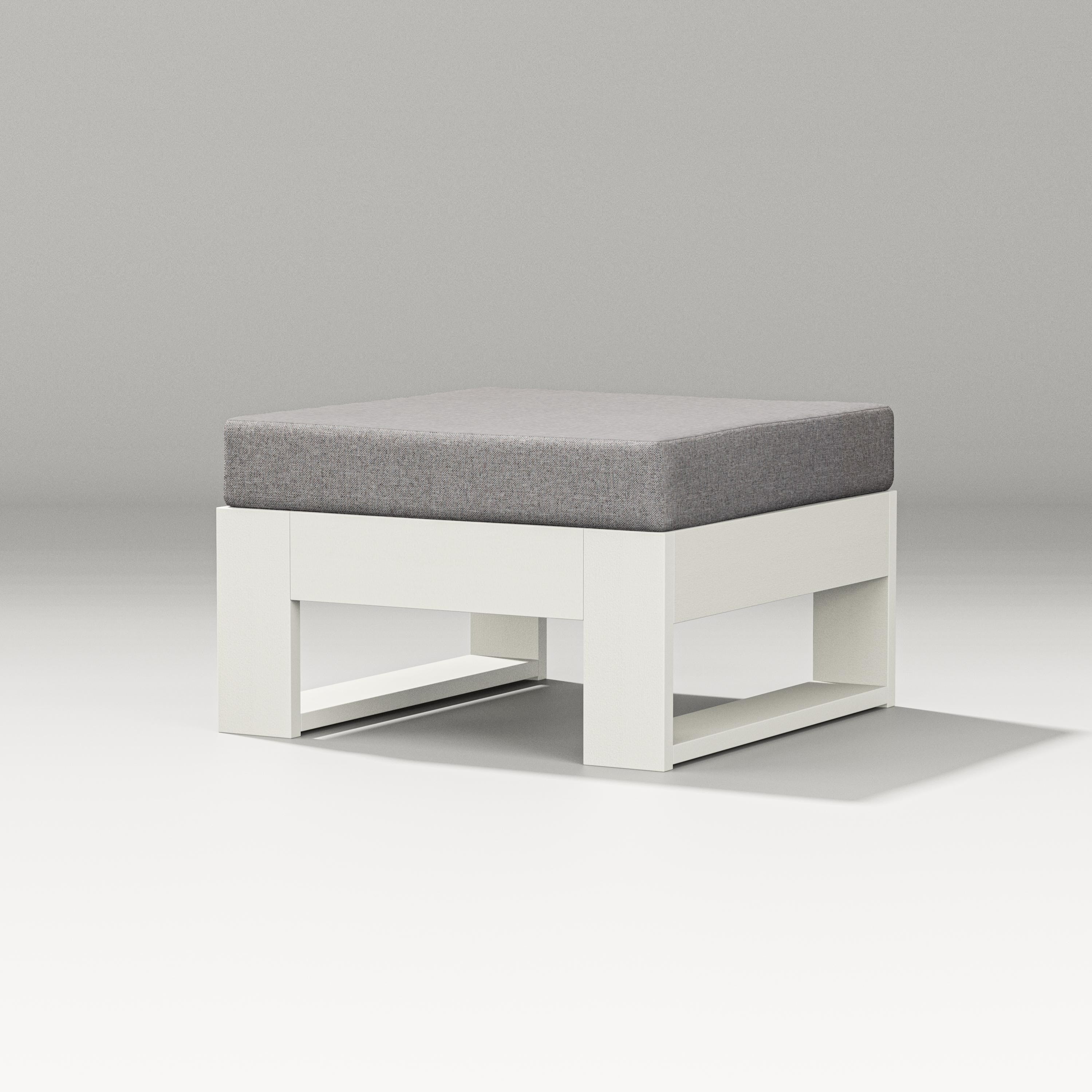 PW Designer Series Latitude Lounge Ottoman in Vintage White / Grey Mist