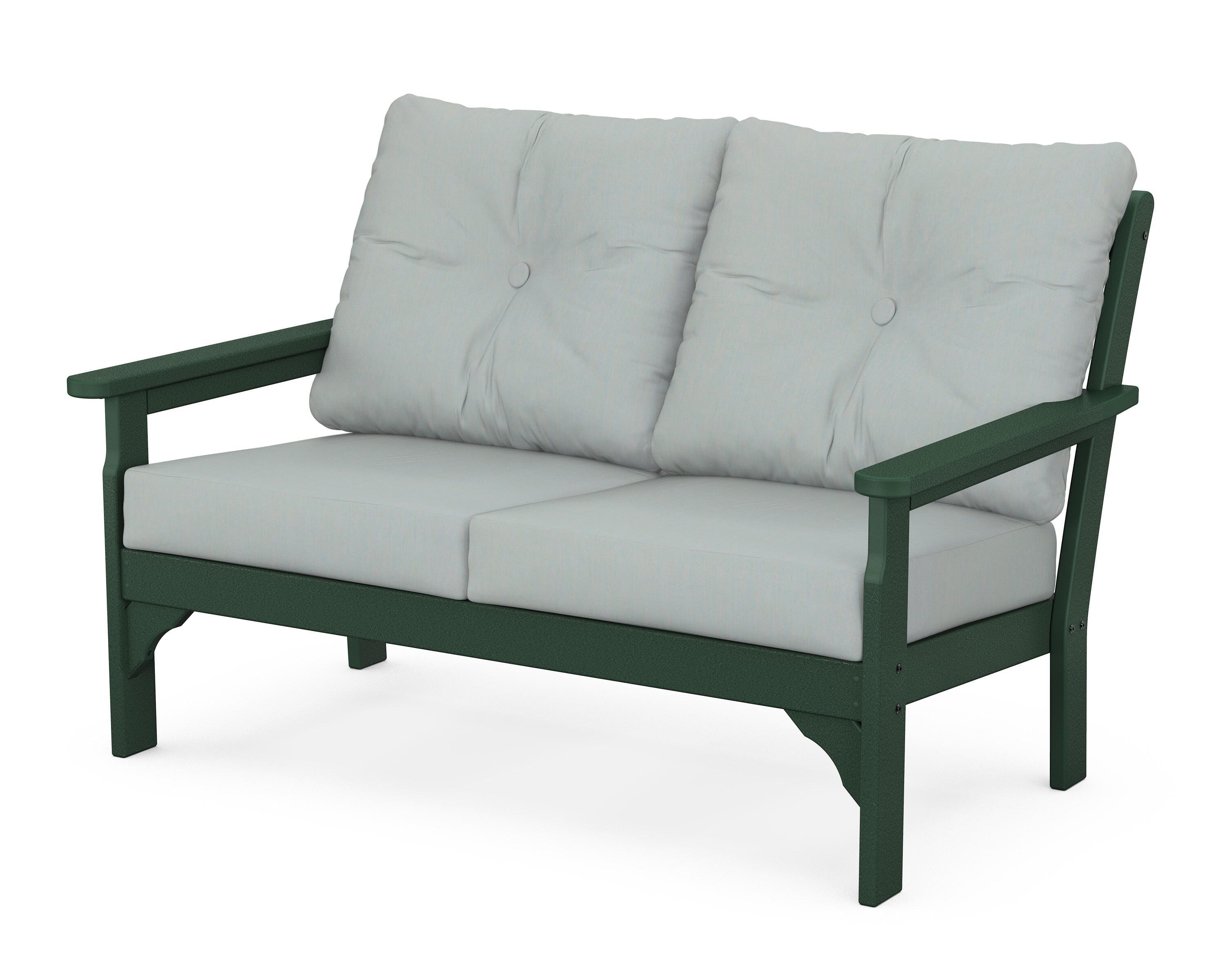 POLYWOOD® Vineyard Deep Seating Loveseat in Green / Spa