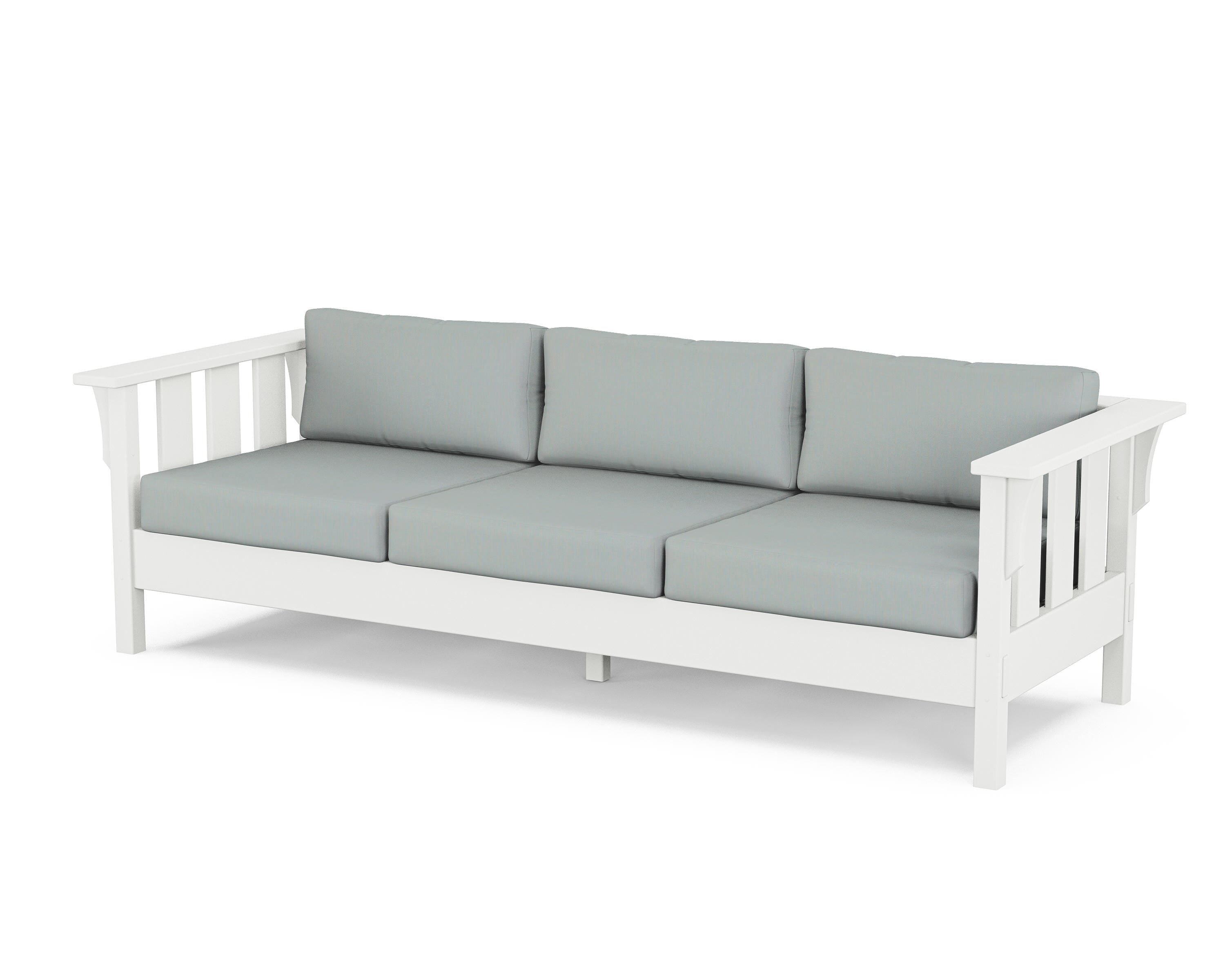 Martha Stewart by POLYWOOD® Acadia Deep Seating Sofa in White / Spa