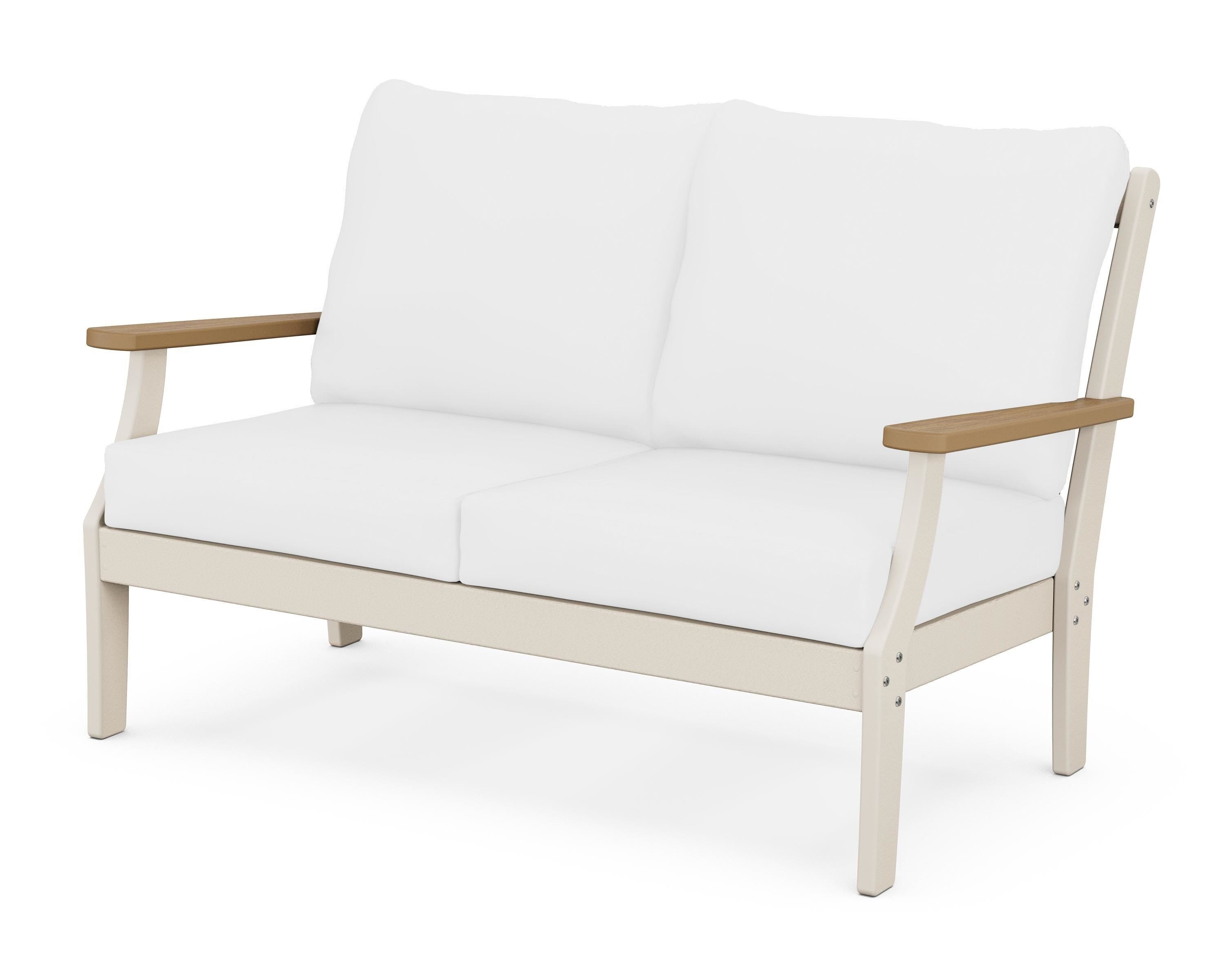 POLYWOOD® Braxton Deep Seating Loveseat in Sand / Natural / Natural