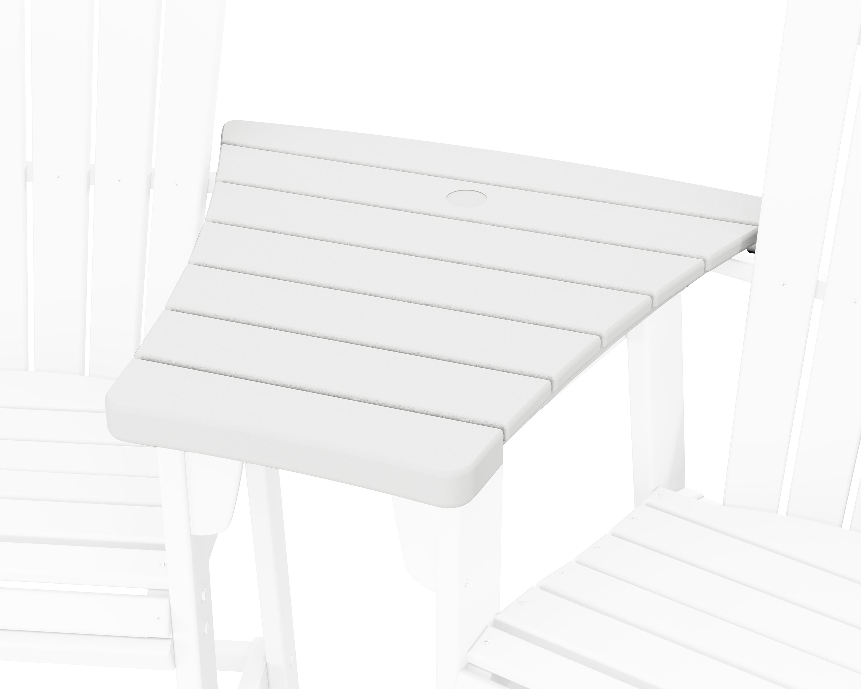 POLYWOOD® 600 Series Angled Adirondack Dining Connecting Table in White