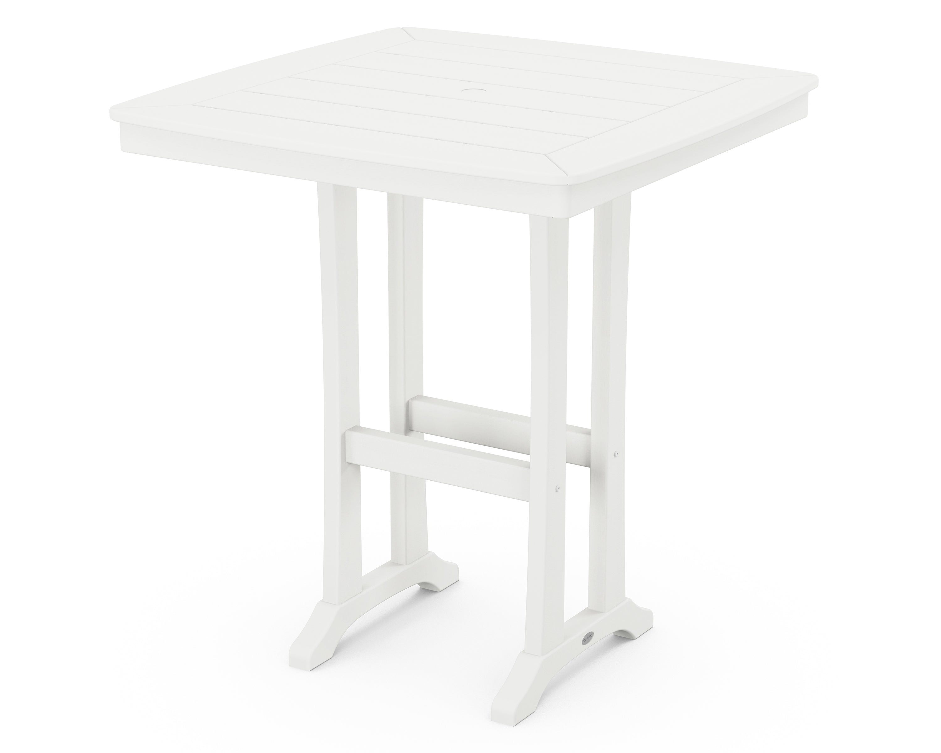 POLYWOOD® Nautical Trestle 37" Bar Table in White