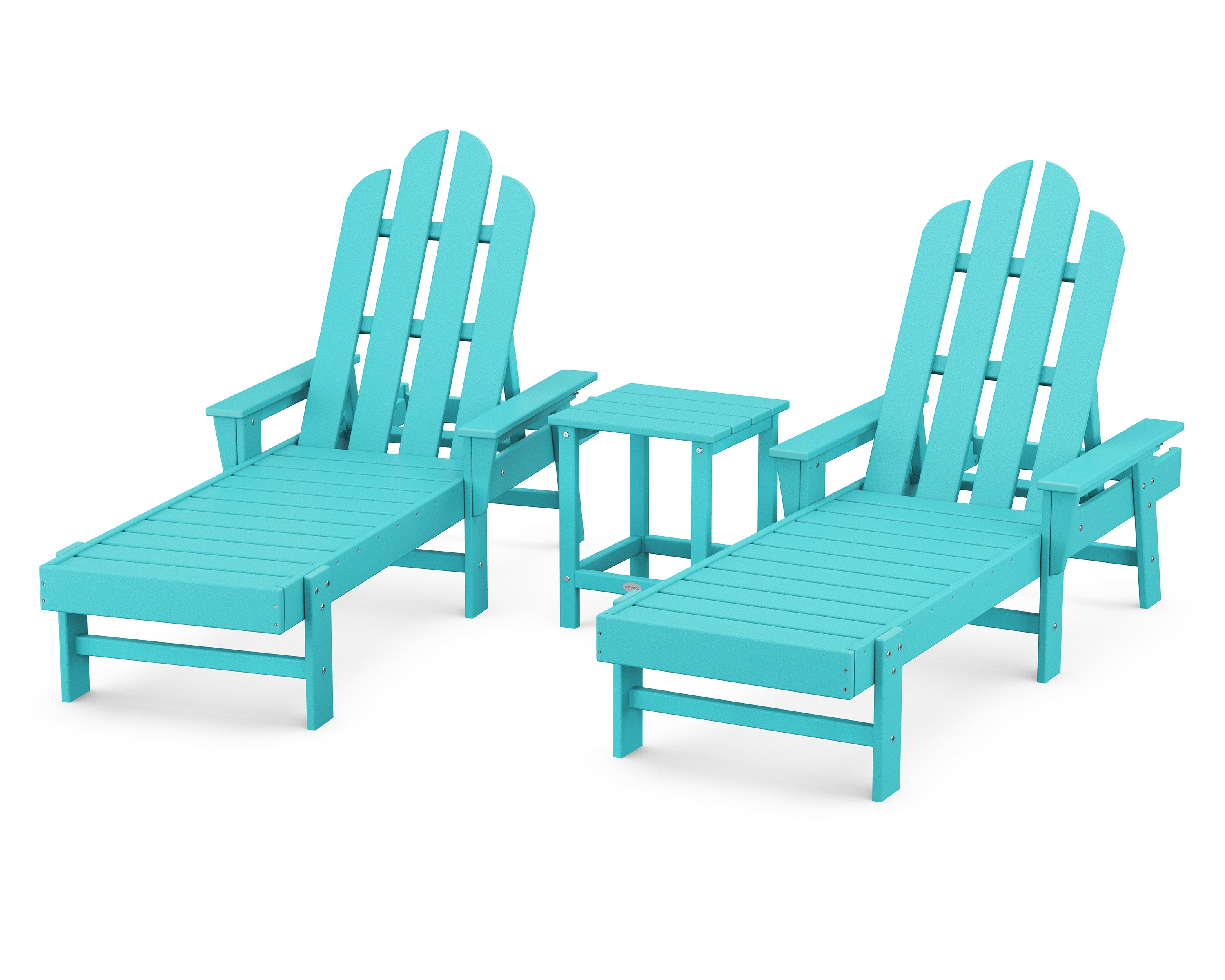 POLYWOOD® Long Island Chaise 3-Piece Set in Aruba