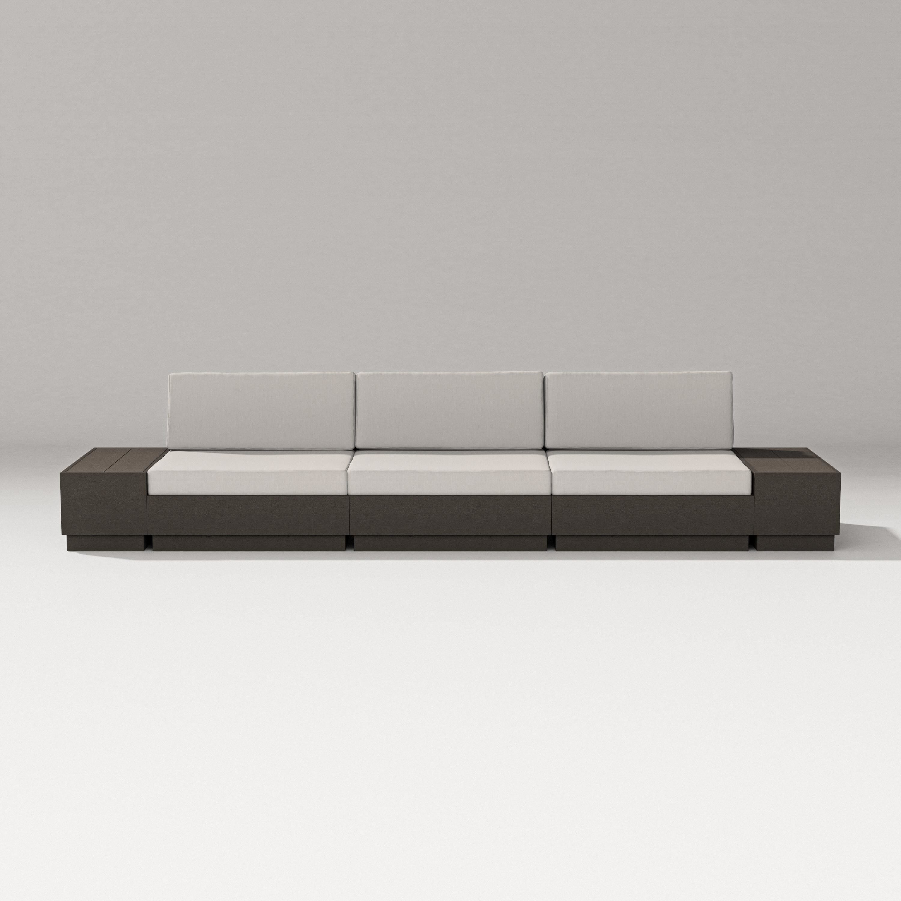 PW Designer Series Elevate Straight Sectional in Vintage Coffee / Cast Ash
