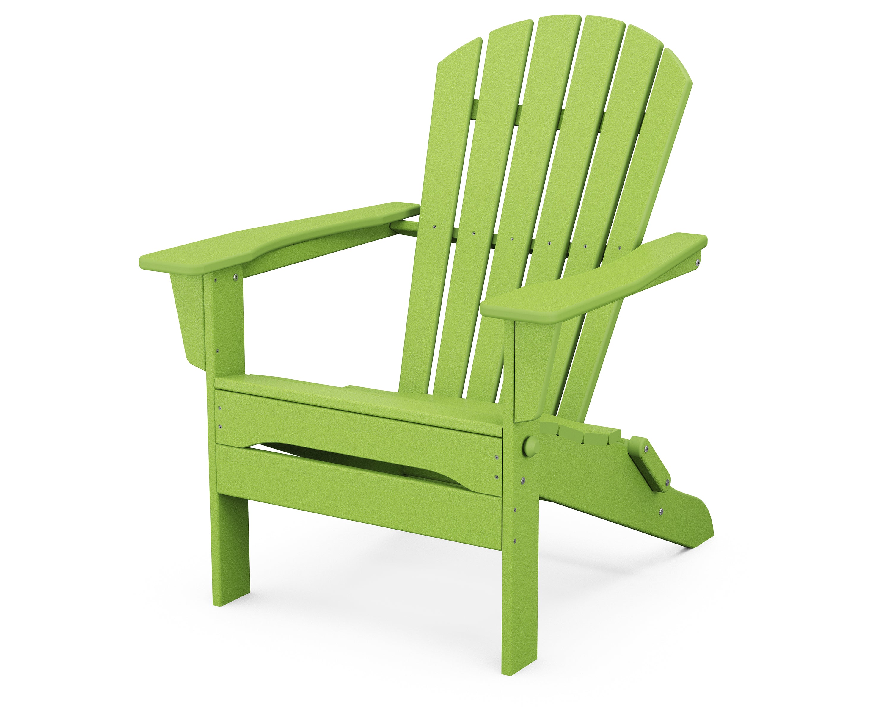 POLYWOOD® South Beach Folding Adirondack Chair in Lime