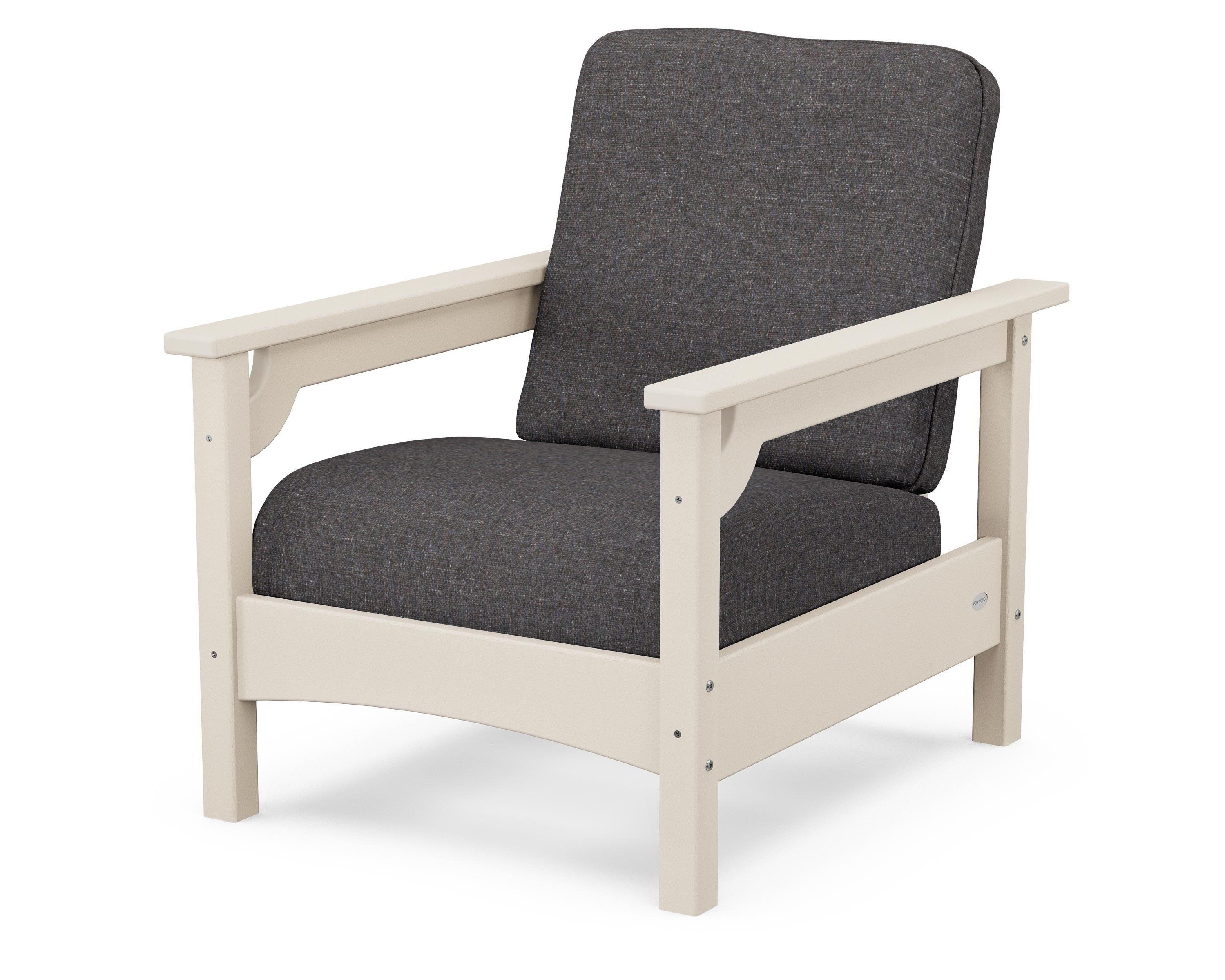 POLYWOOD® Club Chair in Sand / Ash Charcoal